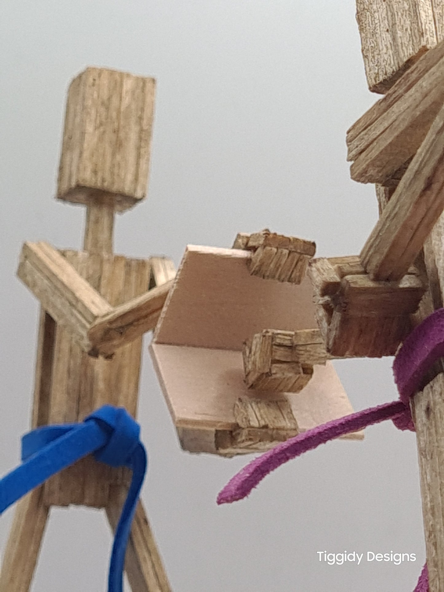 Breaking Board - The Puncher - Handcrafted Wooden Matchstick Figures - Gifts, Ornaments and Decor By Tiggidy Designs