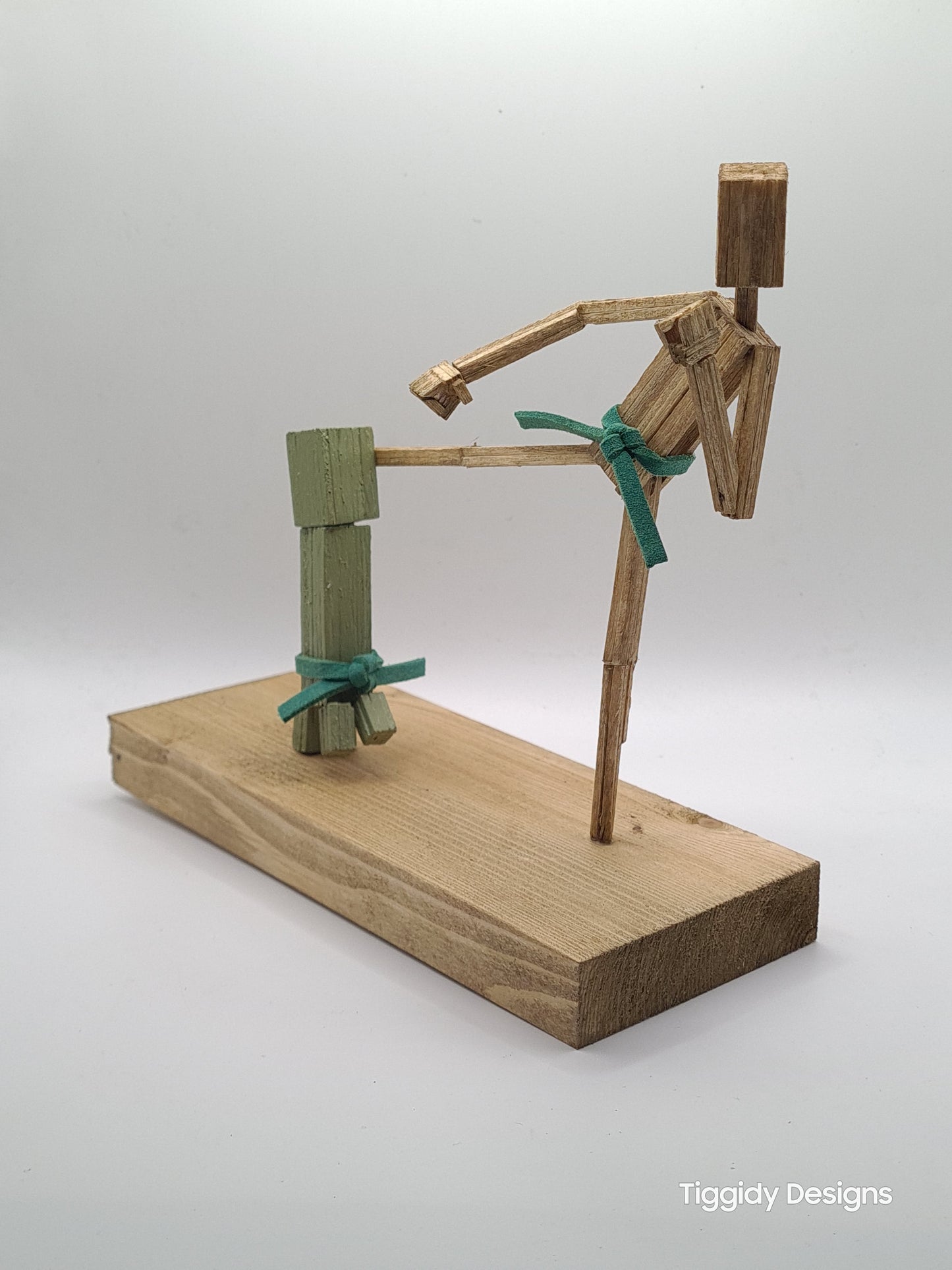 Creeper Combat - Handcrafted Wooden Matchstick Figures - Gifts, Ornaments and Decor By Tiggidy Designs