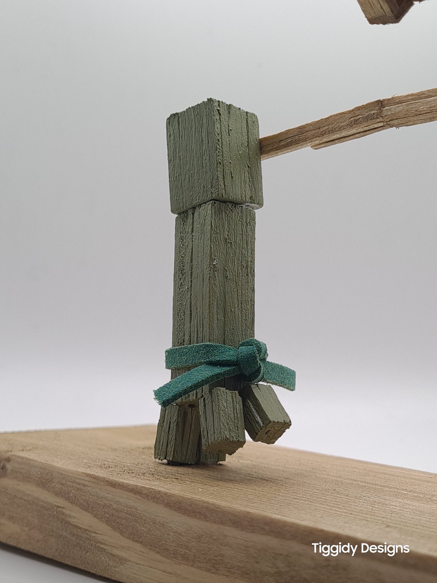 Creeper Combat - Handcrafted Wooden Matchstick Figures - Gifts, Ornaments and Decor By Tiggidy Designs