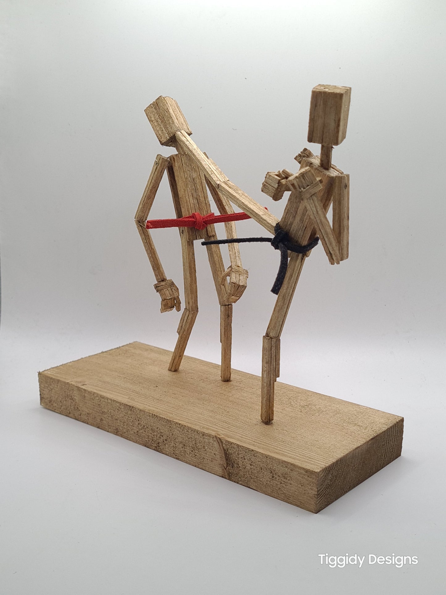 Kick To The Head - Handcrafted Wooden Matchstick Figures - Gifts, Ornaments and Decor By Tiggidy Designs