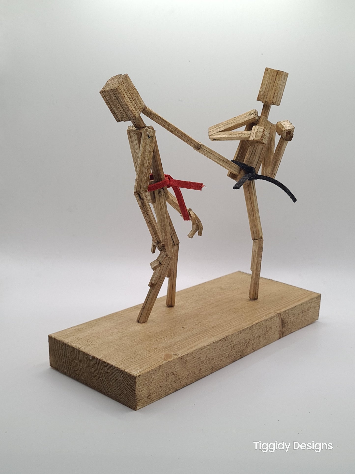 Kick To The Head - Handcrafted Wooden Matchstick Figures - Gifts, Ornaments and Decor By Tiggidy Designs