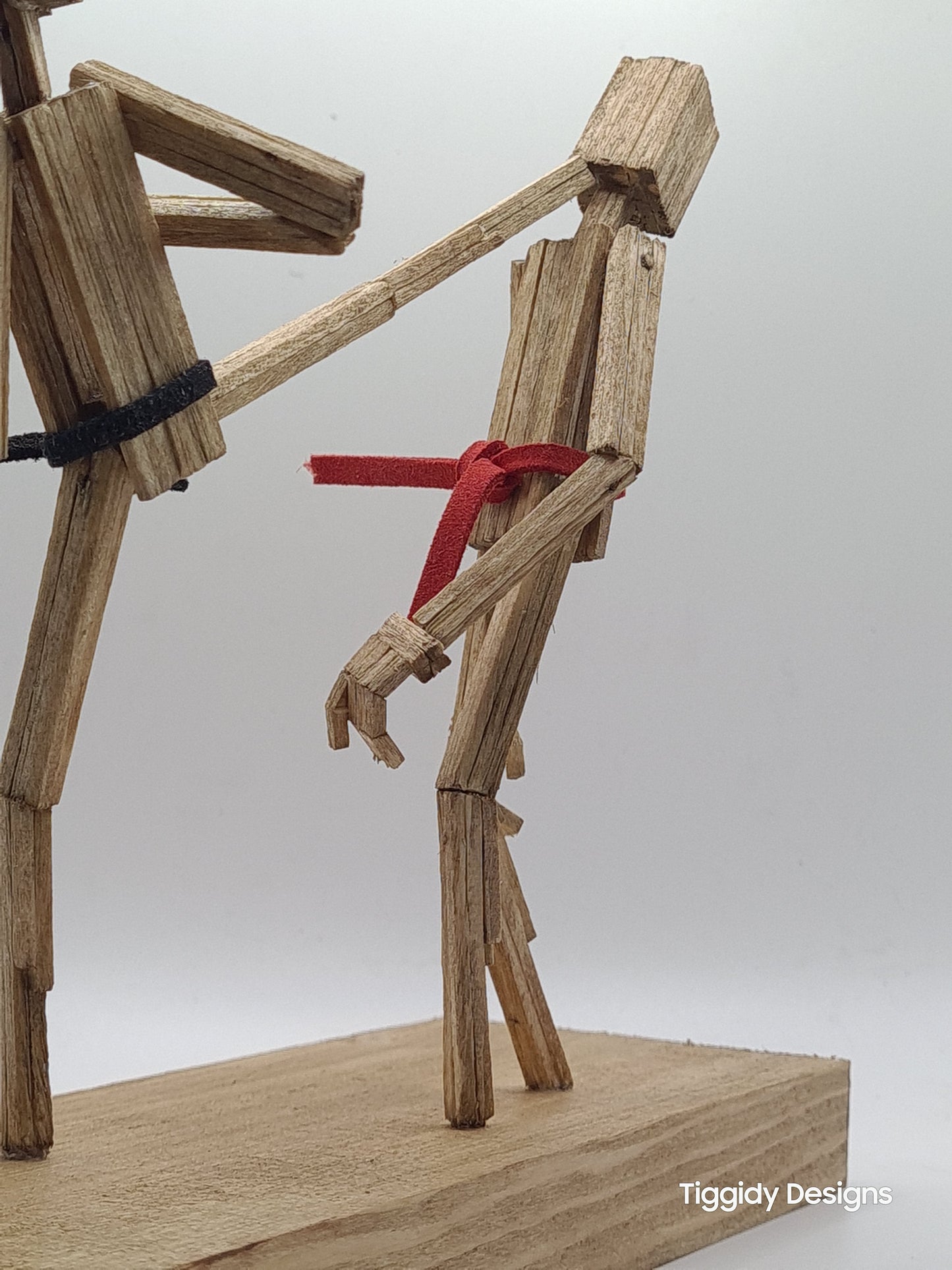 Kick To The Head - Handcrafted Wooden Matchstick Figures - Gifts, Ornaments and Decor By Tiggidy Designs