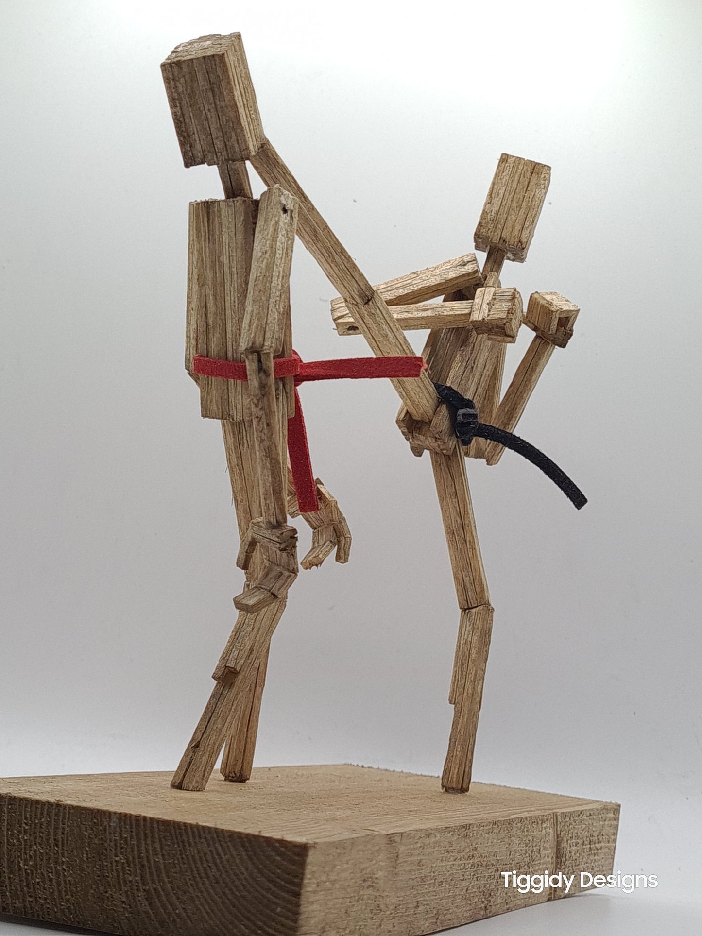Kick To The Head - Handcrafted Wooden Matchstick Figures - Gifts, Ornaments and Decor By Tiggidy Designs