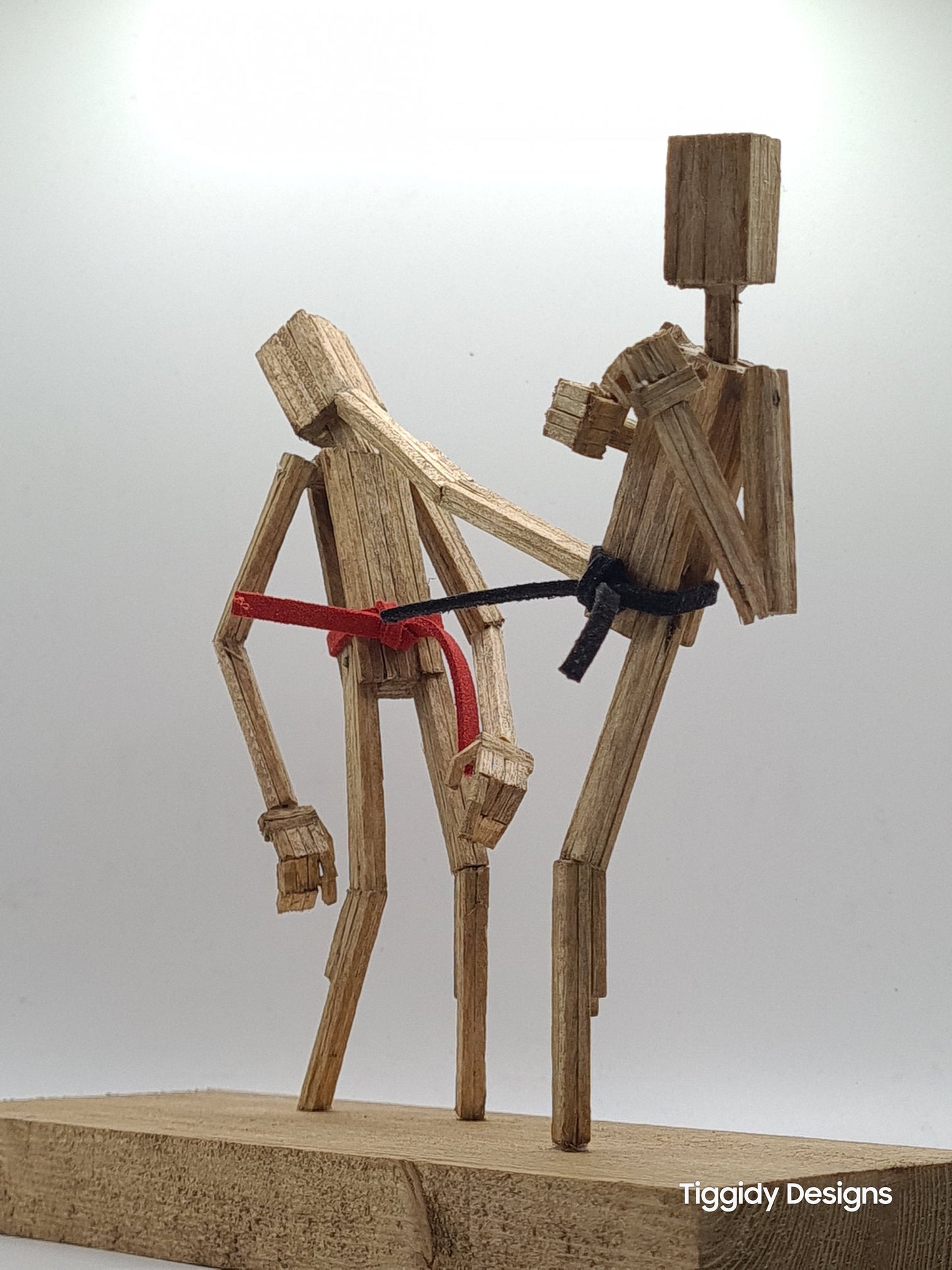 Kick To The Head - Handcrafted Wooden Matchstick Figures - Gifts, Ornaments and Decor By Tiggidy Designs