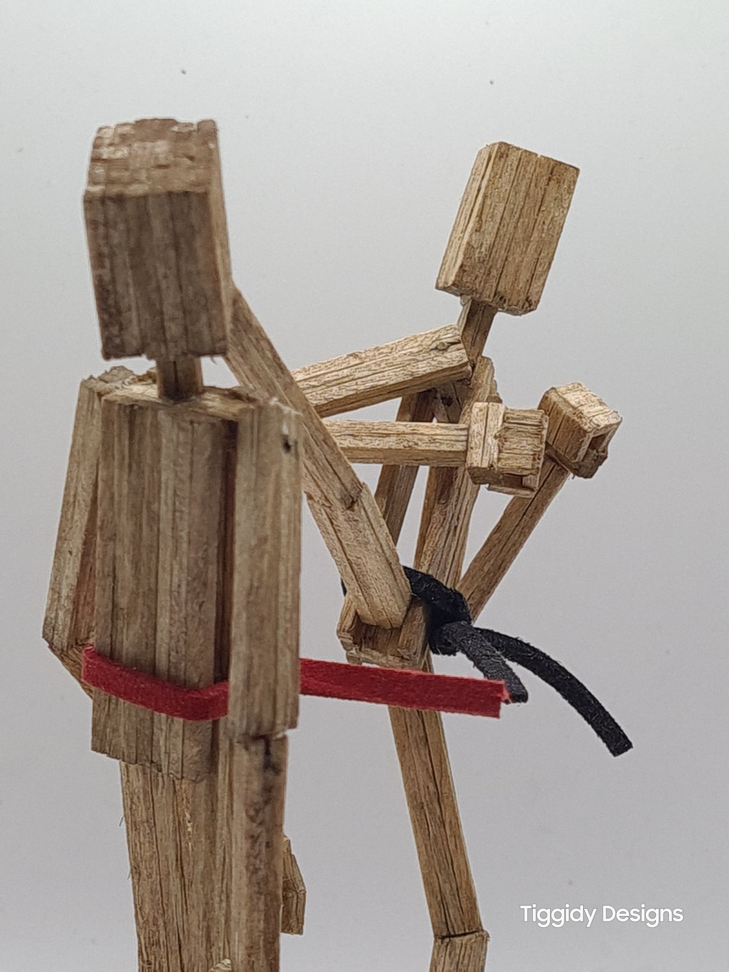 Kick To The Head - Handcrafted Wooden Matchstick Figures - Gifts, Ornaments and Decor By Tiggidy Designs