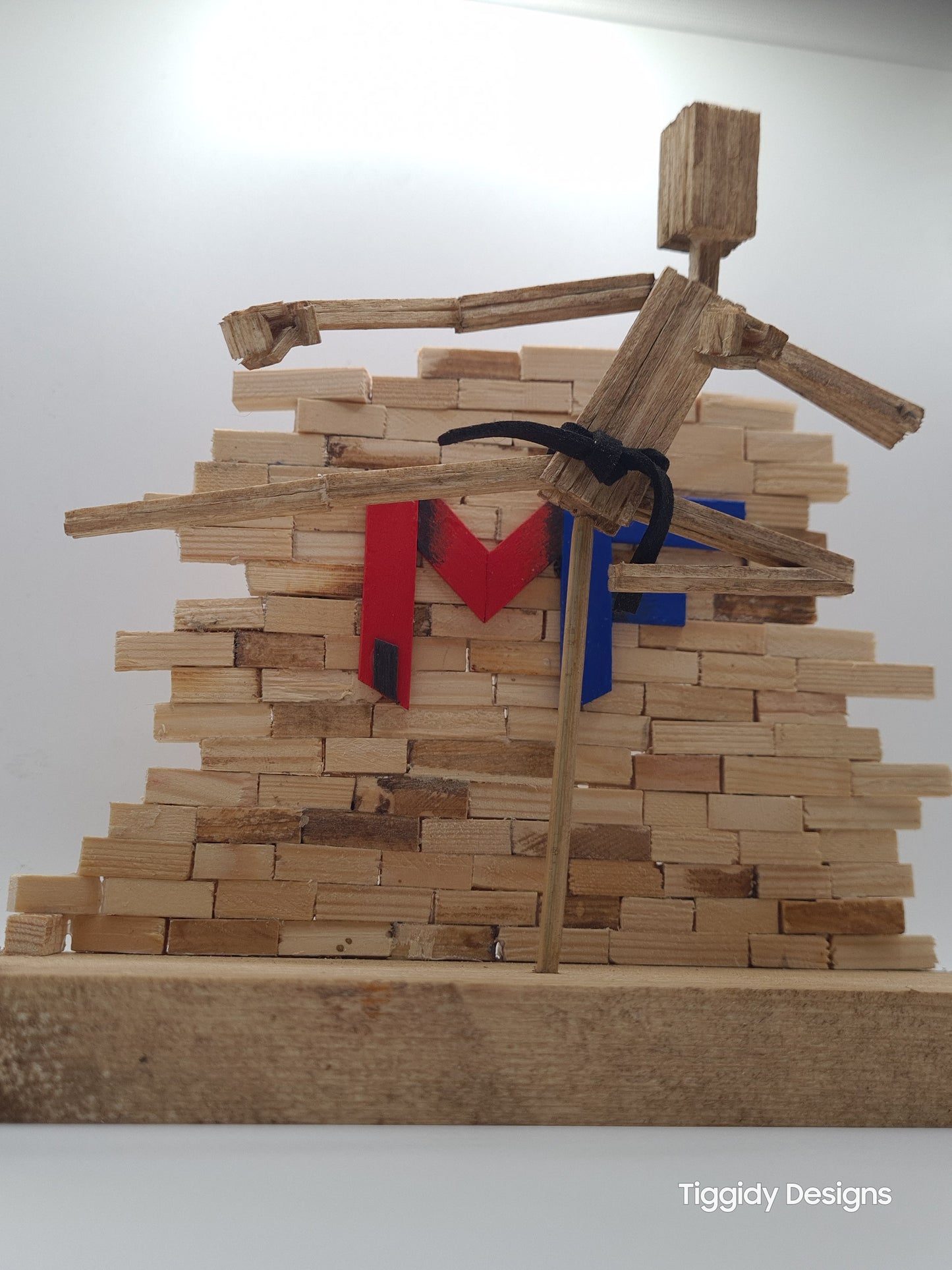 Flying Kick - Handcrafted Wooden Matchstick Figures - Gifts, Ornaments and Decor By Tiggidy Designs