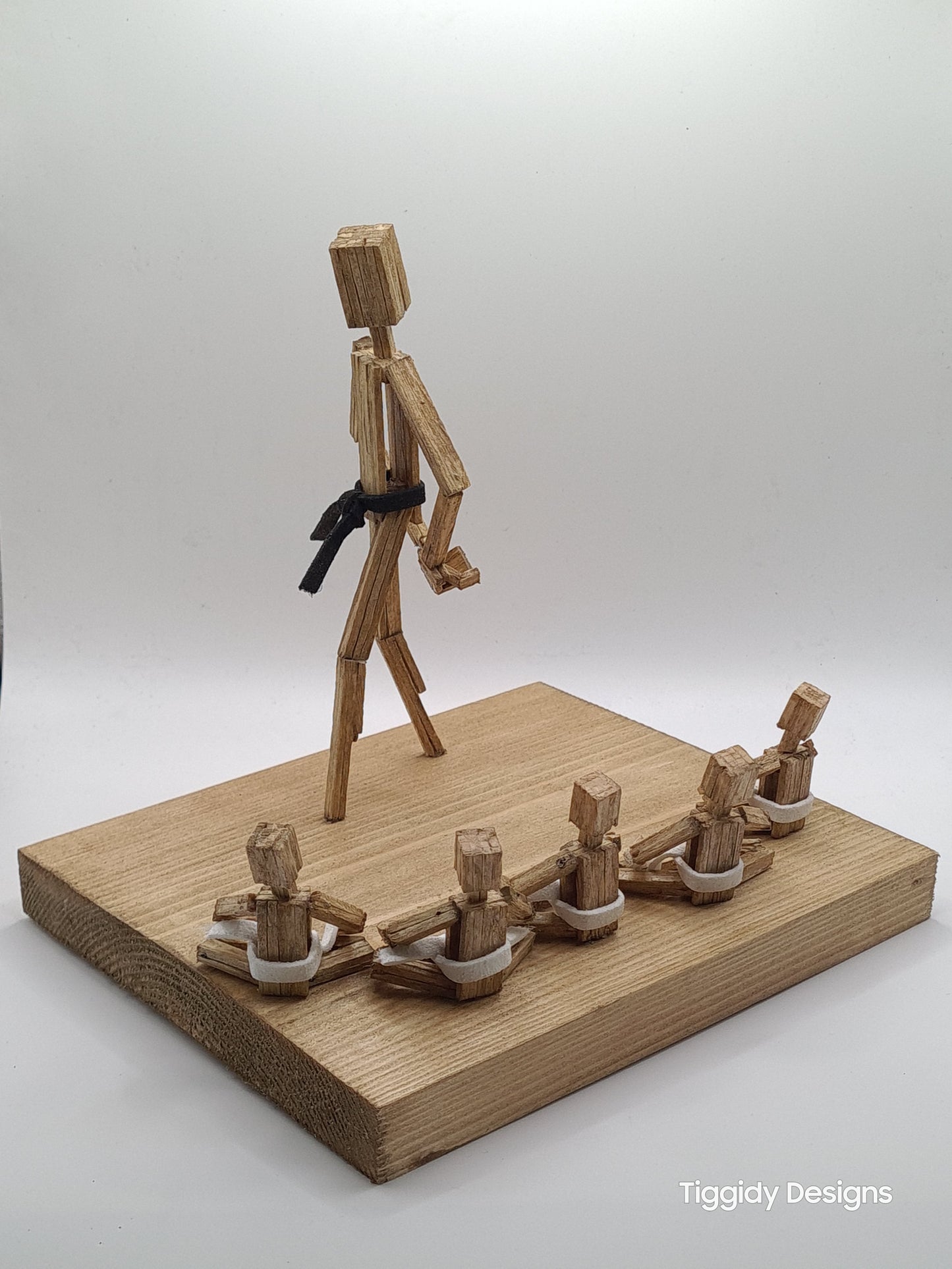 Teacher and Students - Handcrafted Wooden Matchstick Figures - Gifts, Ornaments and Decor By Tiggidy Designs
