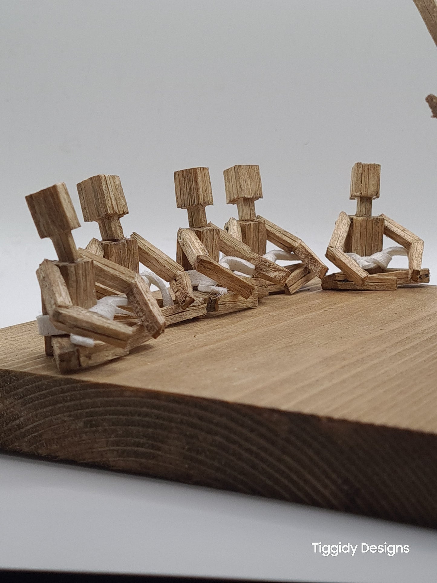 Teacher and Students - Handcrafted Wooden Matchstick Figures - Gifts, Ornaments and Decor By Tiggidy Designs
