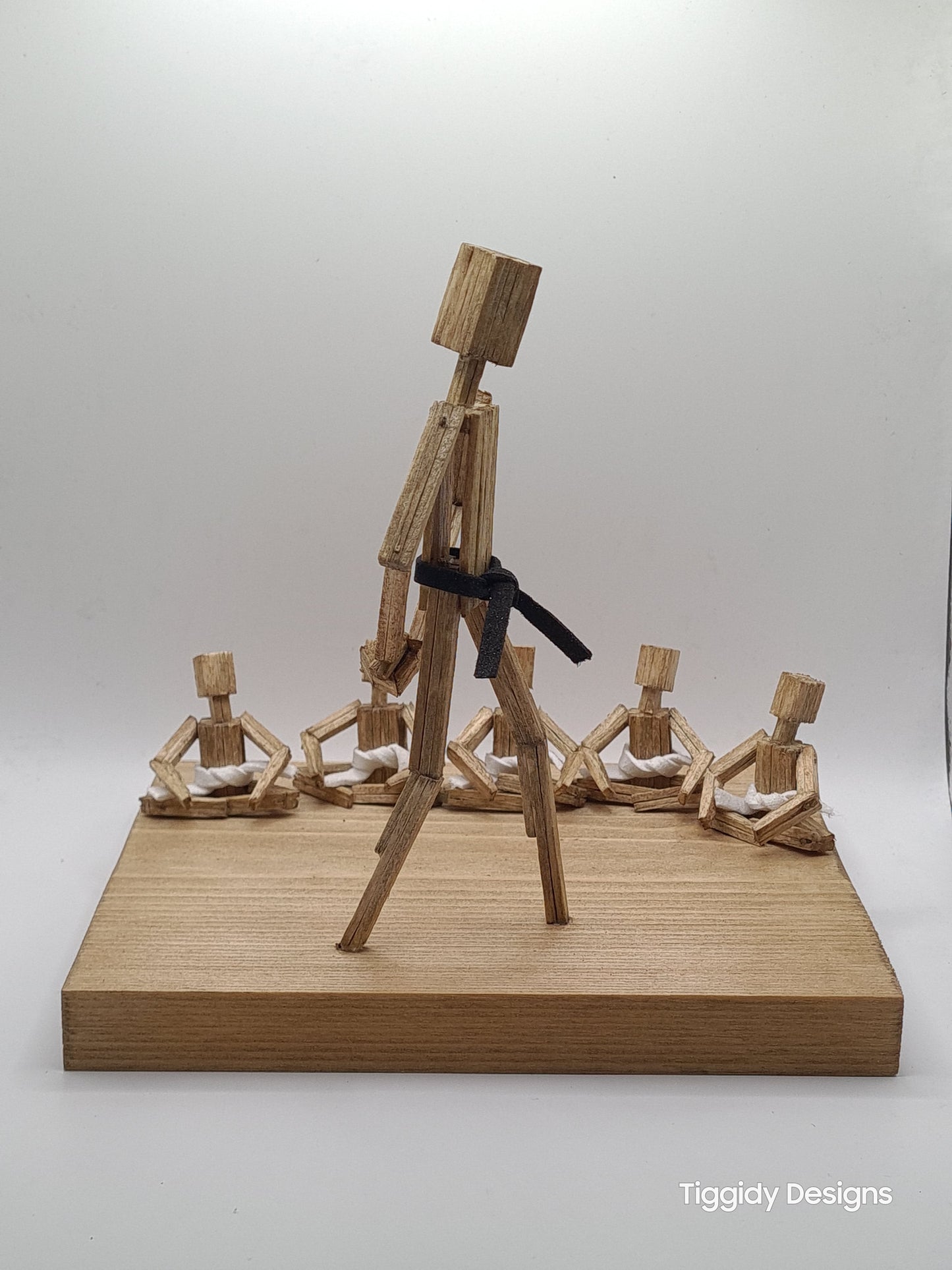 Teacher and Students - Handcrafted Wooden Matchstick Figures - Gifts, Ornaments and Decor By Tiggidy Designs