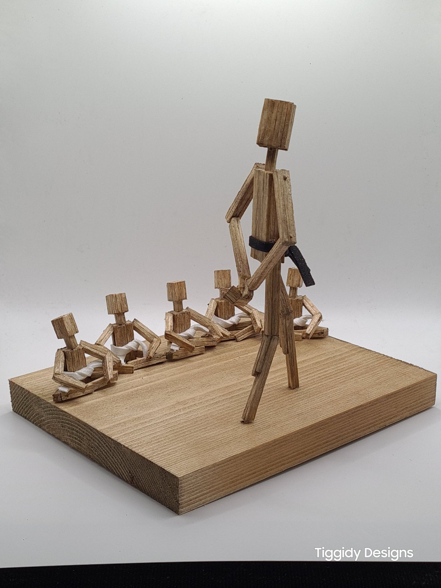 Teacher and Students - Handcrafted Wooden Matchstick Figures - Gifts, Ornaments and Decor By Tiggidy Designs