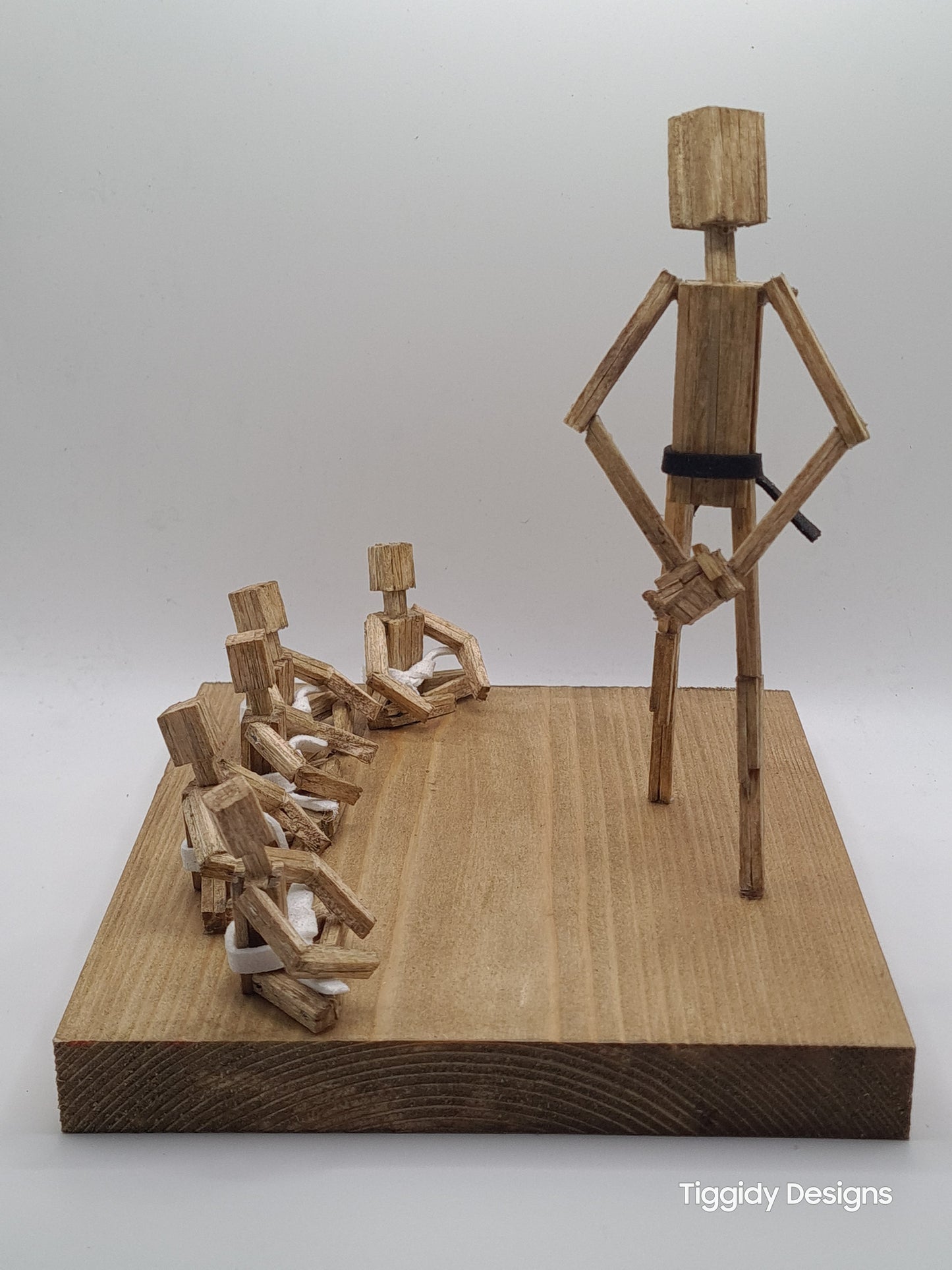 Teacher and Students - Handcrafted Wooden Matchstick Figures - Gifts, Ornaments and Decor By Tiggidy Designs