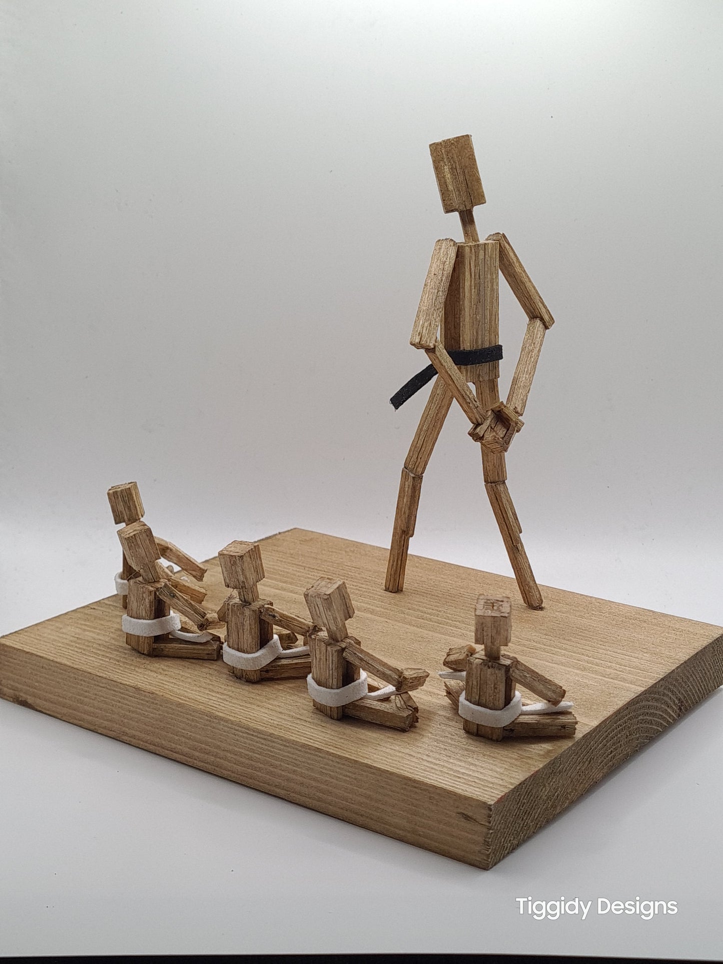 Teacher and Students - Handcrafted Wooden Matchstick Figures - Gifts, Ornaments and Decor By Tiggidy Designs