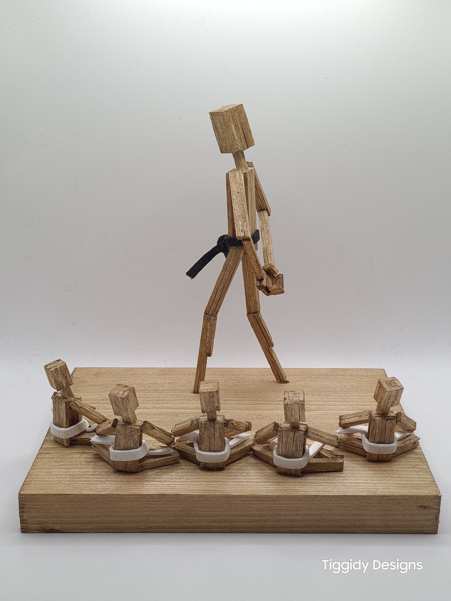 Teacher and Students - Handcrafted Wooden Matchstick Figures - Gifts, Ornaments and Decor By Tiggidy Designs