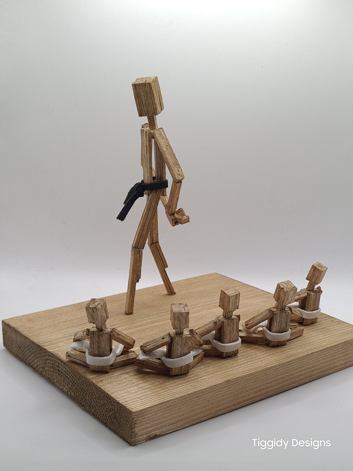 Teacher and Students - Handcrafted Wooden Matchstick Figures - Gifts, Ornaments and Decor By Tiggidy Designs