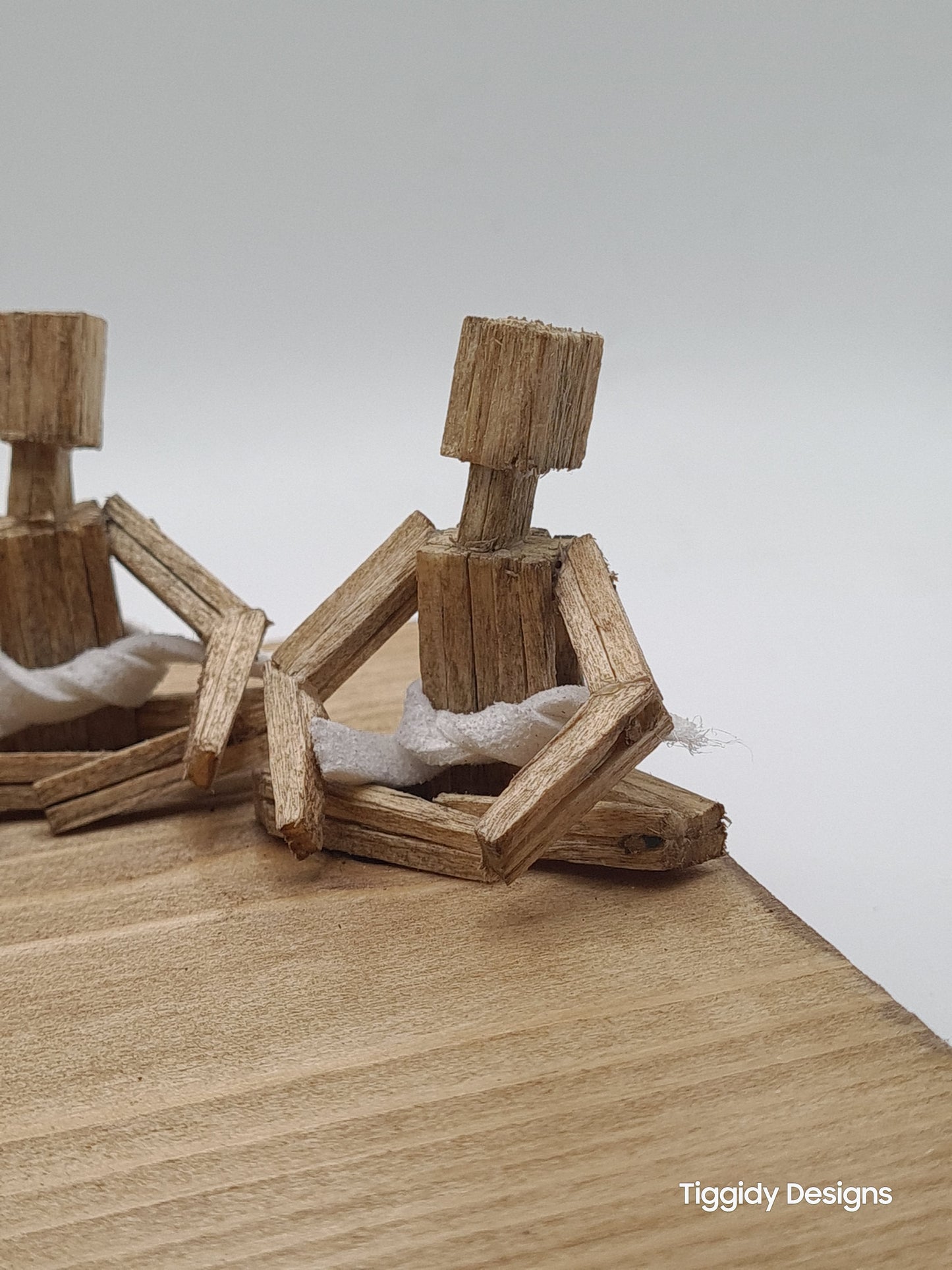 Teacher and Students - Handcrafted Wooden Matchstick Figures - Gifts, Ornaments and Decor By Tiggidy Designs