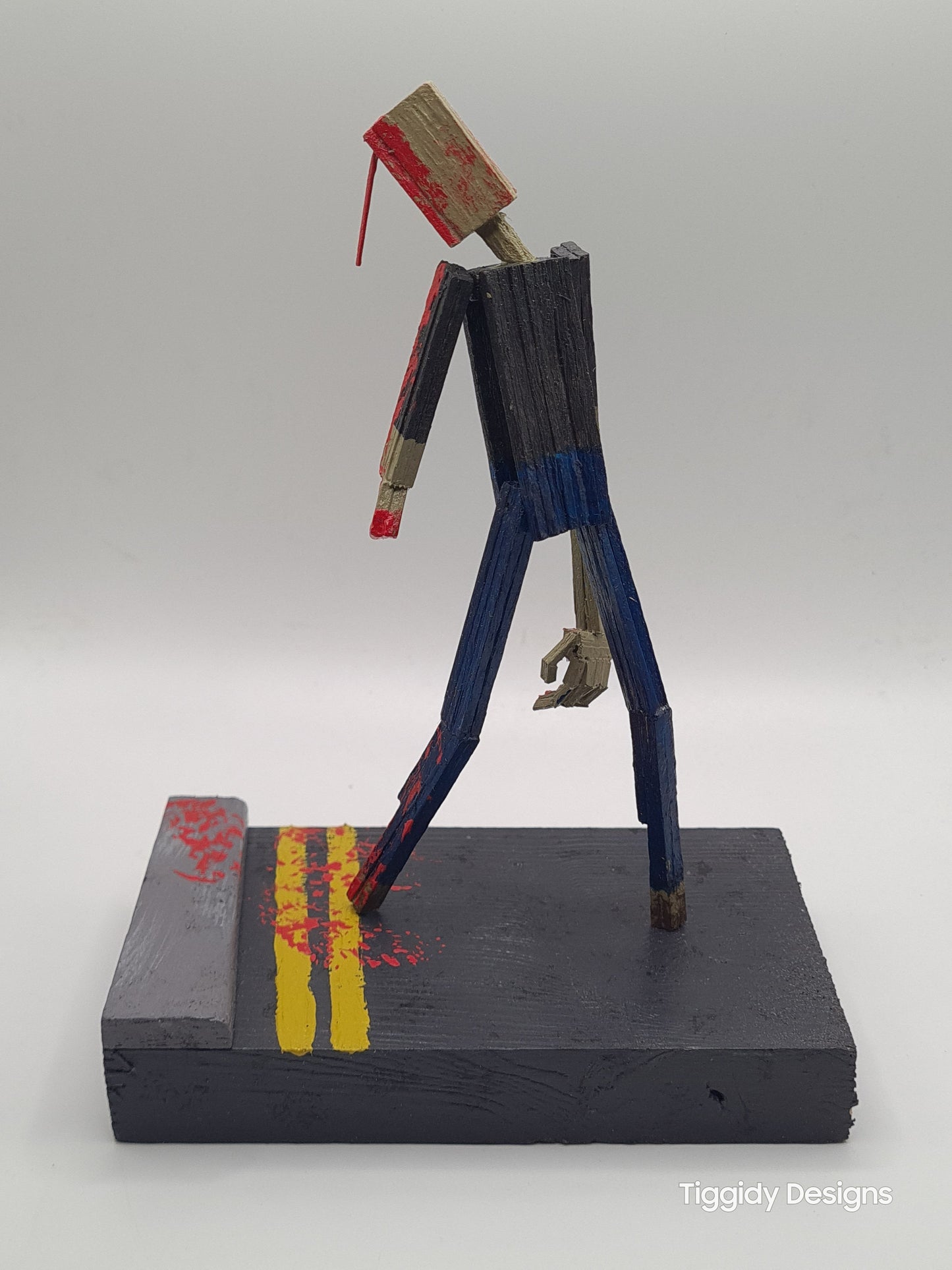 He's Armless - Handcrafted Wooden Matchstick Figures - Gifts, Ornaments and Decor By Tiggidy Designs