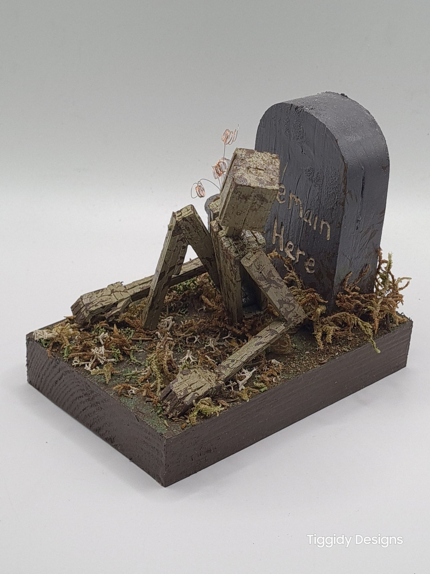 One Foot In The Grave - Handcrafted Wooden Matchstick Figures - Gifts, Ornaments and Decor By Tiggidy Designs