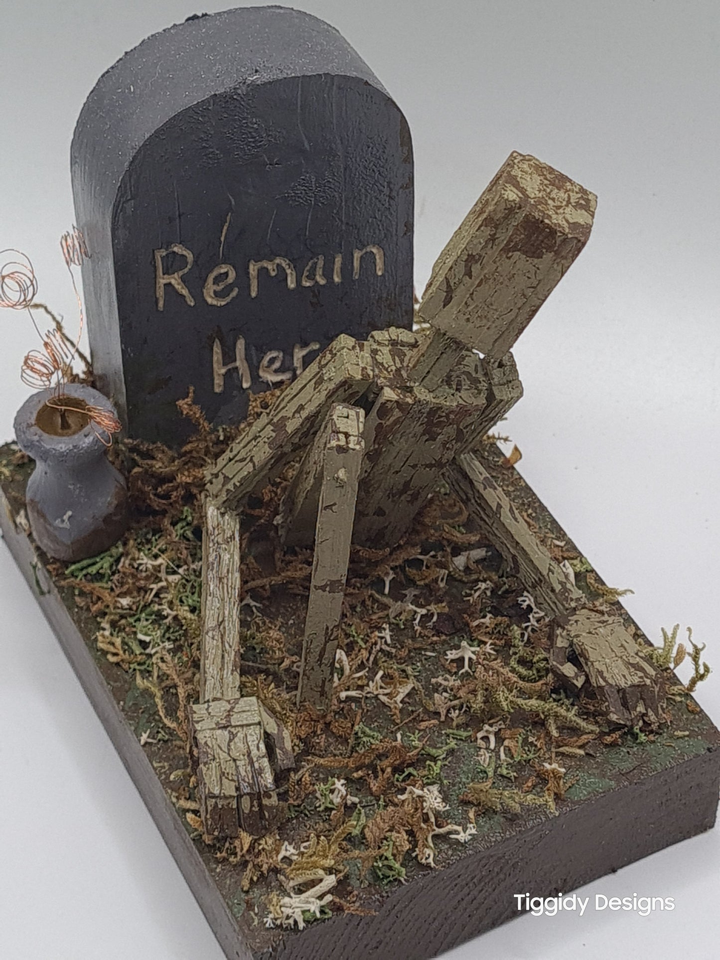 One Foot In The Grave - Handcrafted Wooden Matchstick Figures - Gifts, Ornaments and Decor By Tiggidy Designs