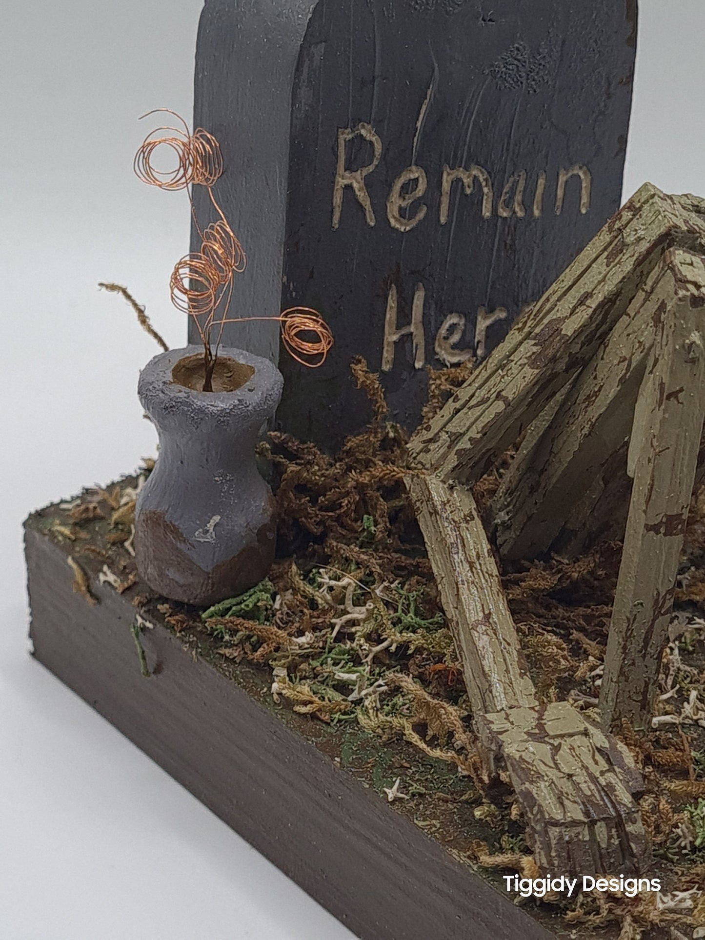 One Foot In The Grave - Handcrafted Wooden Matchstick Figures - Gifts, Ornaments and Decor By Tiggidy Designs