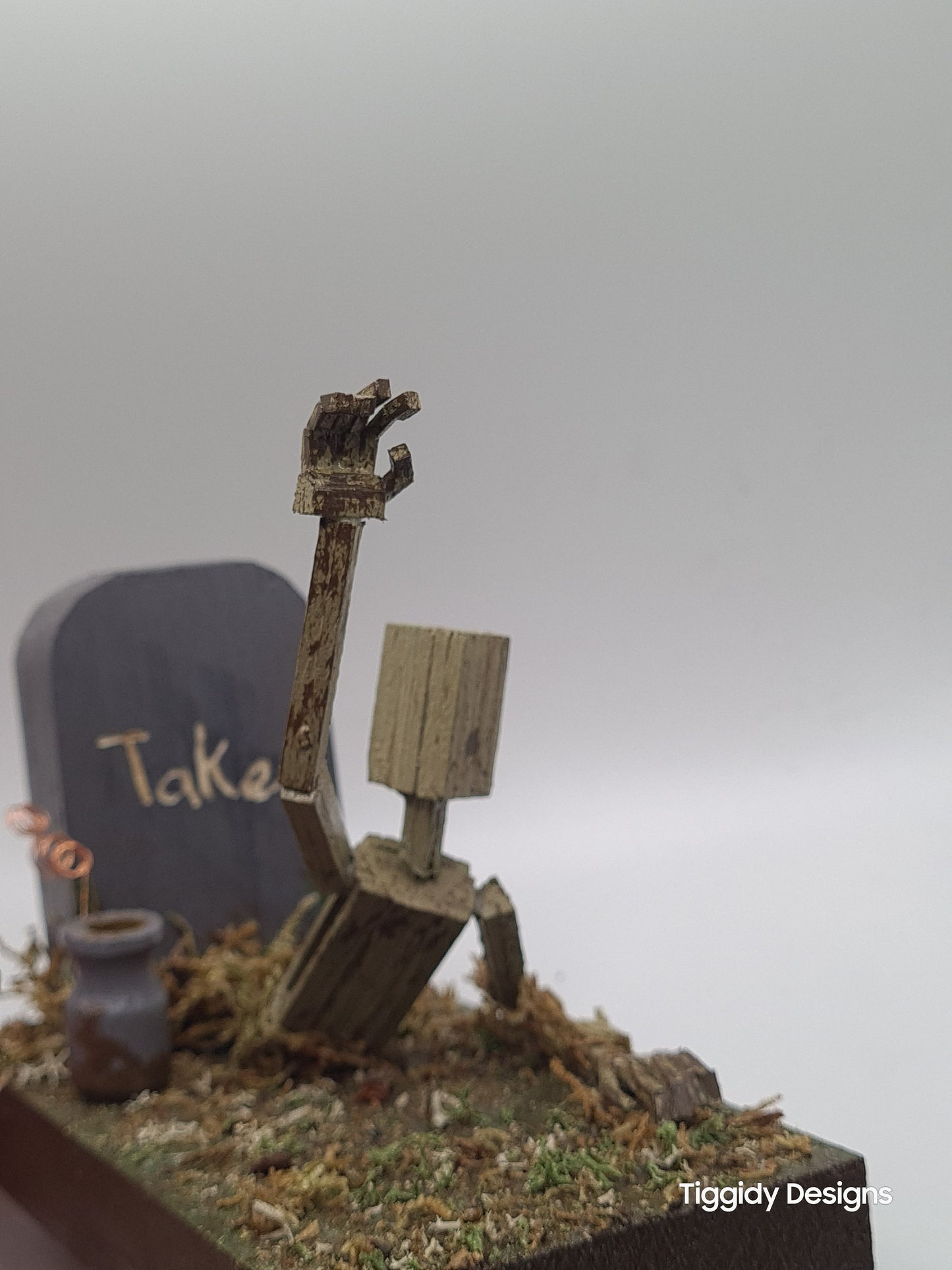 Reaching From The Grave - Handcrafted Wooden Matchstick Figures - Gifts, Ornaments and Decor By Tiggidy Designs