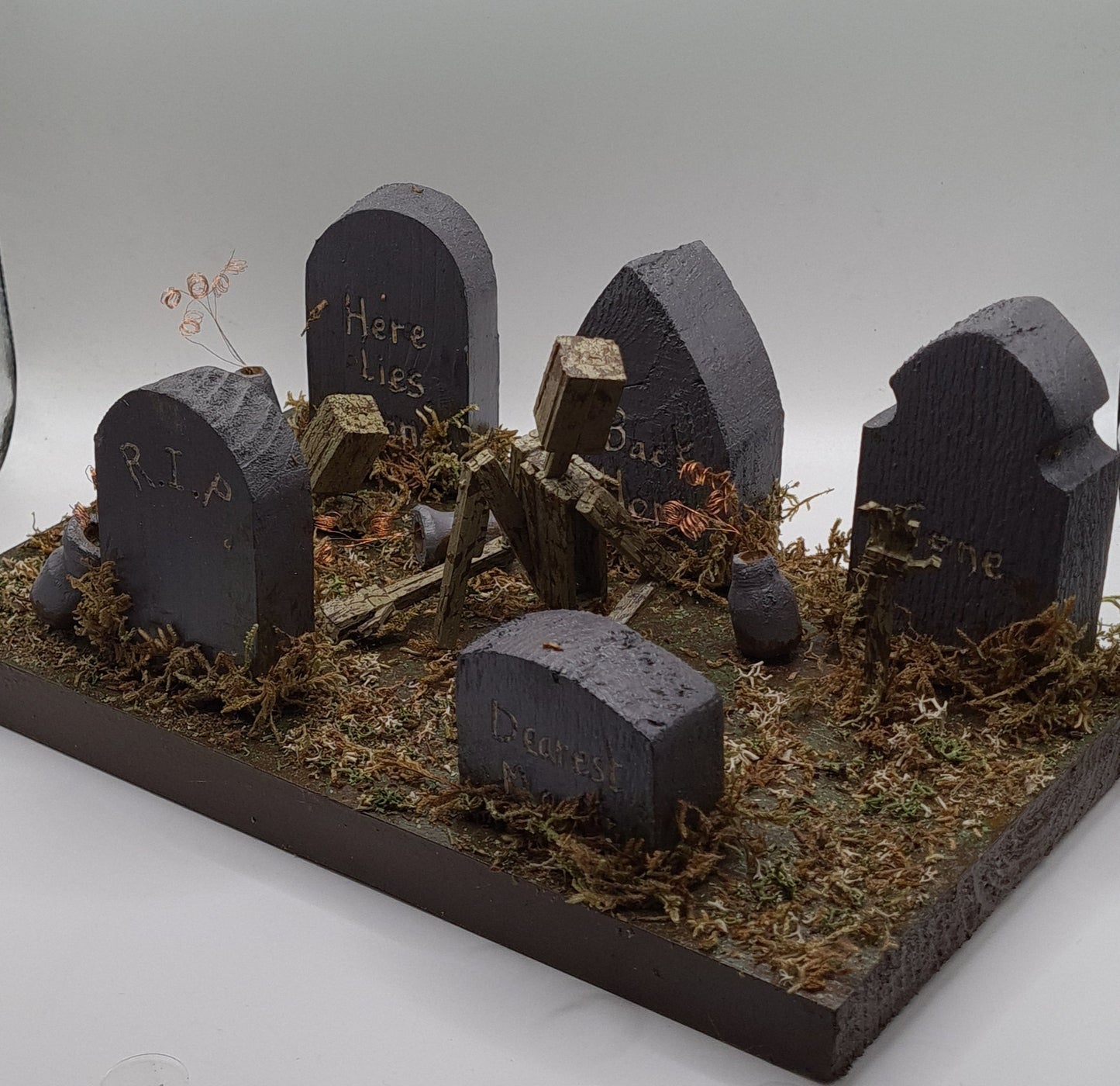 Graveyard - Handcrafted Wooden Matchstick Figures - Gifts, Ornaments and Decor By Tiggidy Designs
