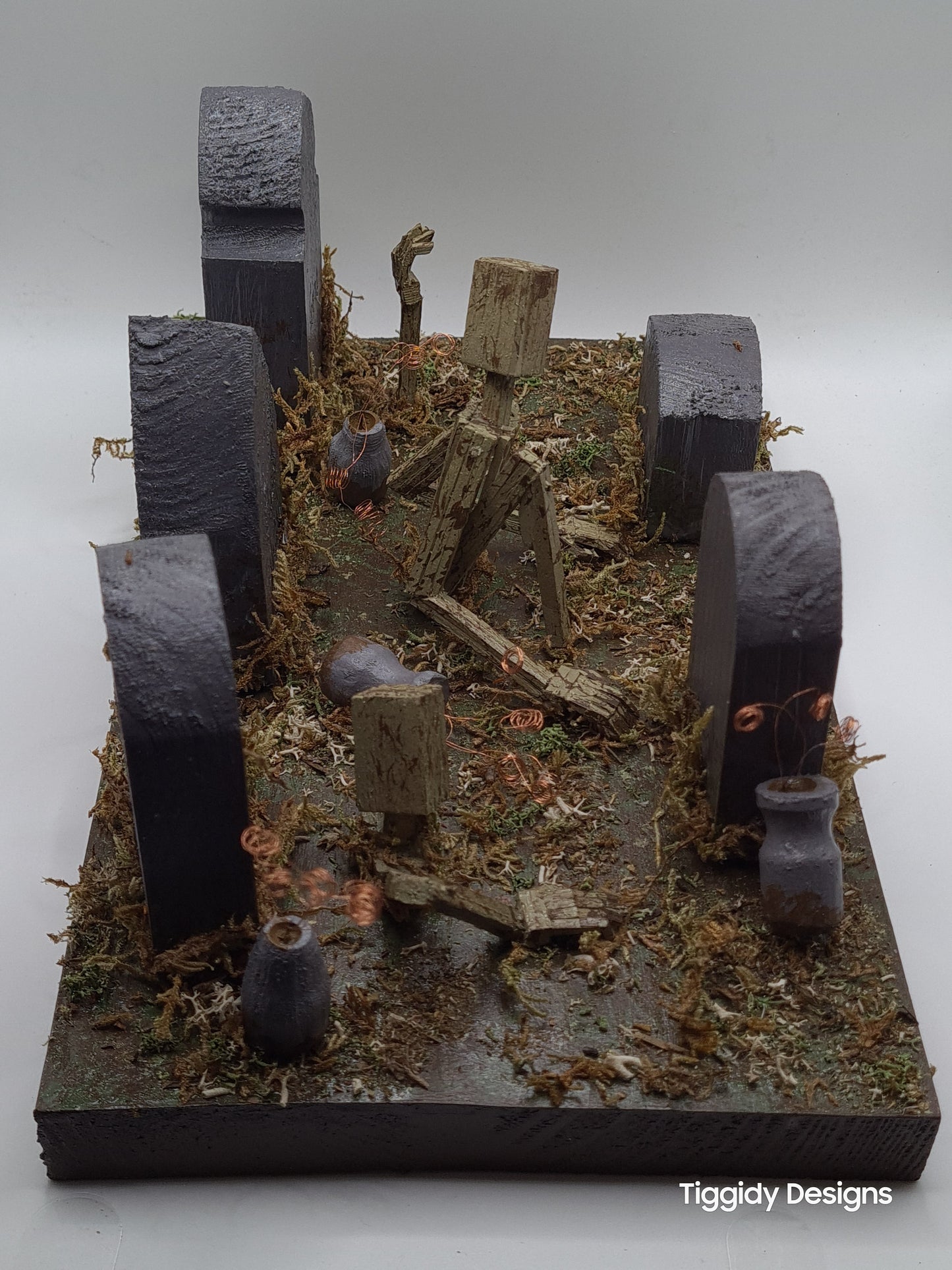 Graveyard - Handcrafted Wooden Matchstick Figures - Gifts, Ornaments and Decor By Tiggidy Designs