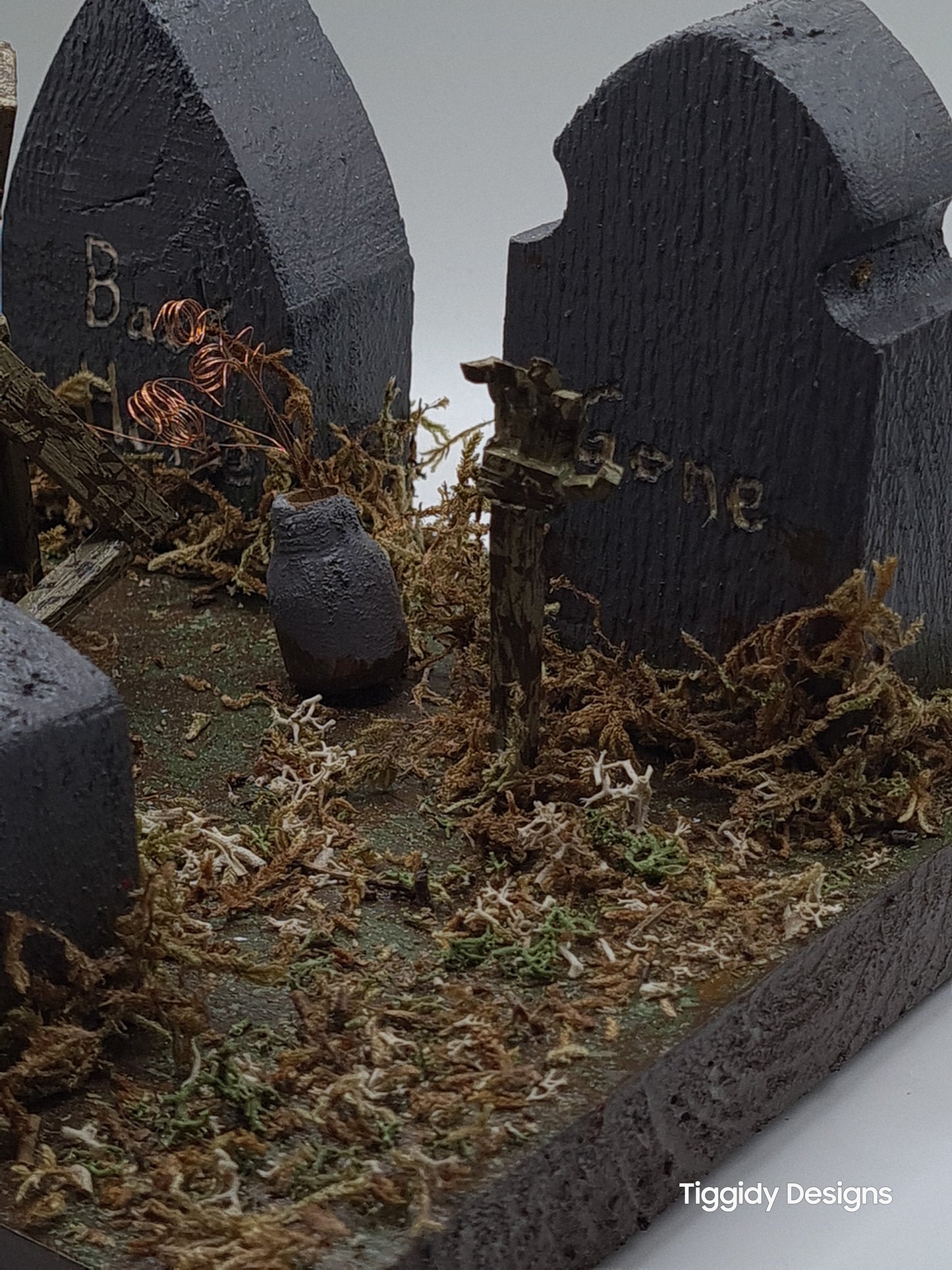 Graveyard - Handcrafted Wooden Matchstick Figures - Gifts, Ornaments and Decor By Tiggidy Designs