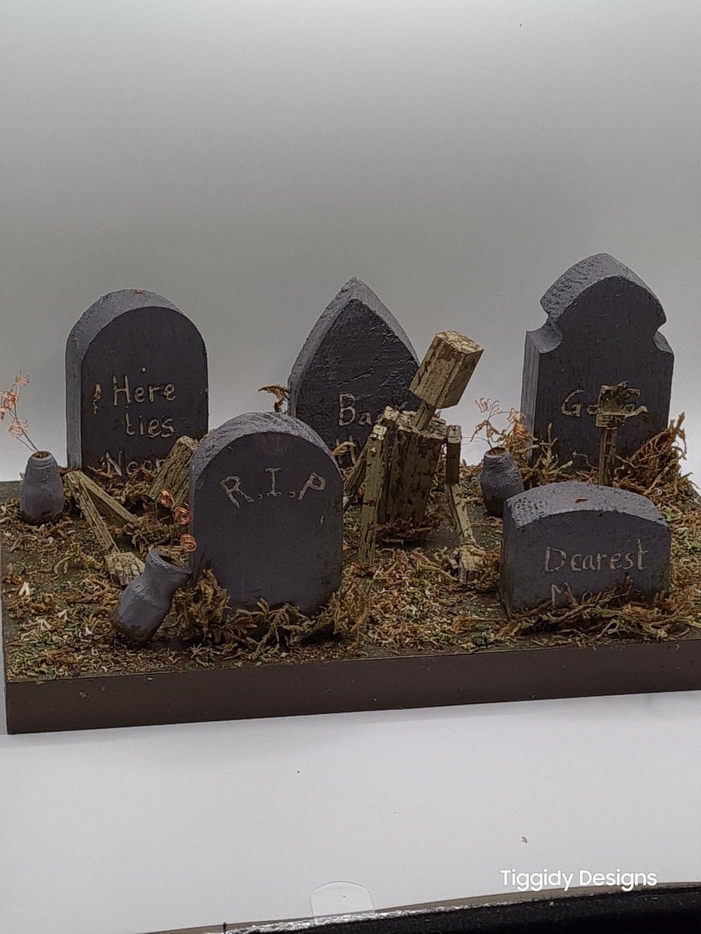 Graveyard - Handcrafted Wooden Matchstick Figures - Gifts, Ornaments and Decor By Tiggidy Designs