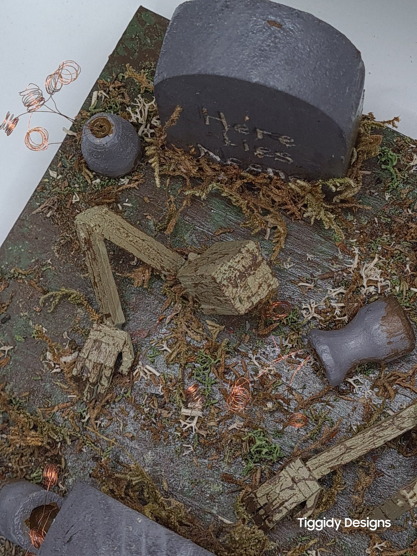 Graveyard - Handcrafted Wooden Matchstick Figures - Gifts, Ornaments and Decor By Tiggidy Designs