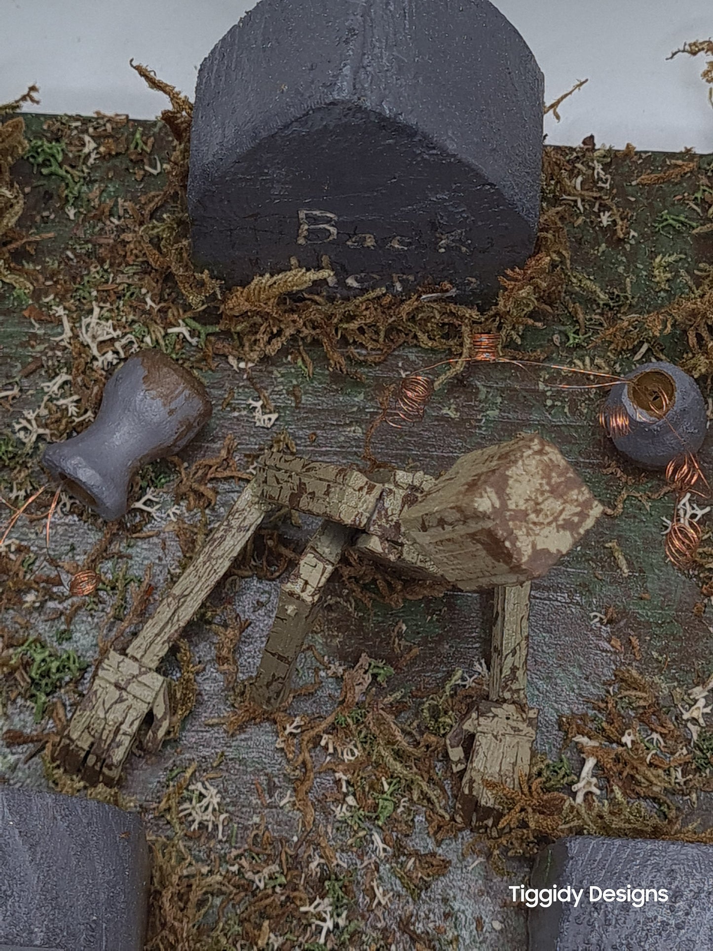 Graveyard - Handcrafted Wooden Matchstick Figures - Gifts, Ornaments and Decor By Tiggidy Designs