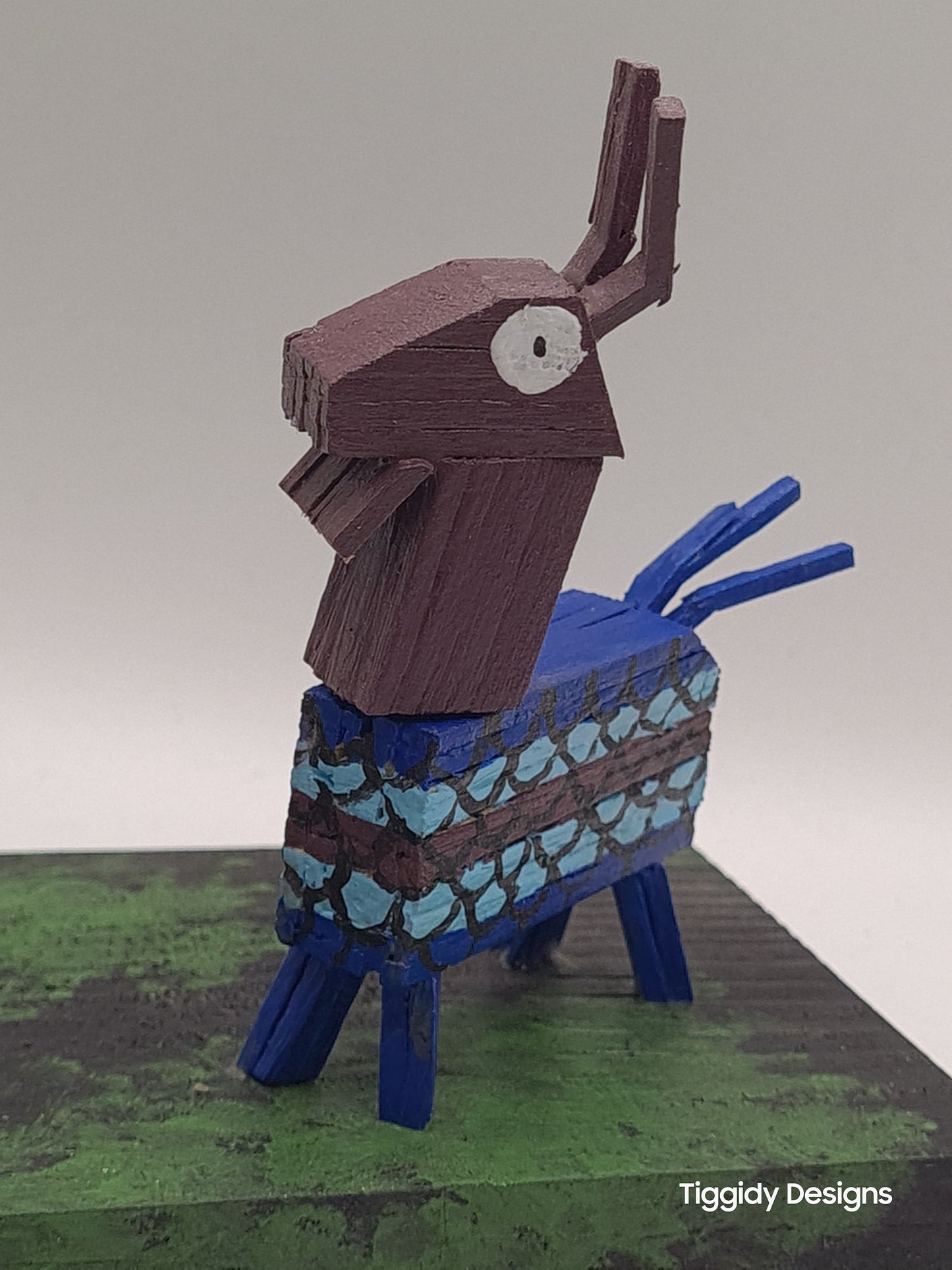 Zombie Vs Loot Llama One- Handcrafted Wooden Matchstick Figures - Gifts, Ornaments and Decor By Tiggidy Designs