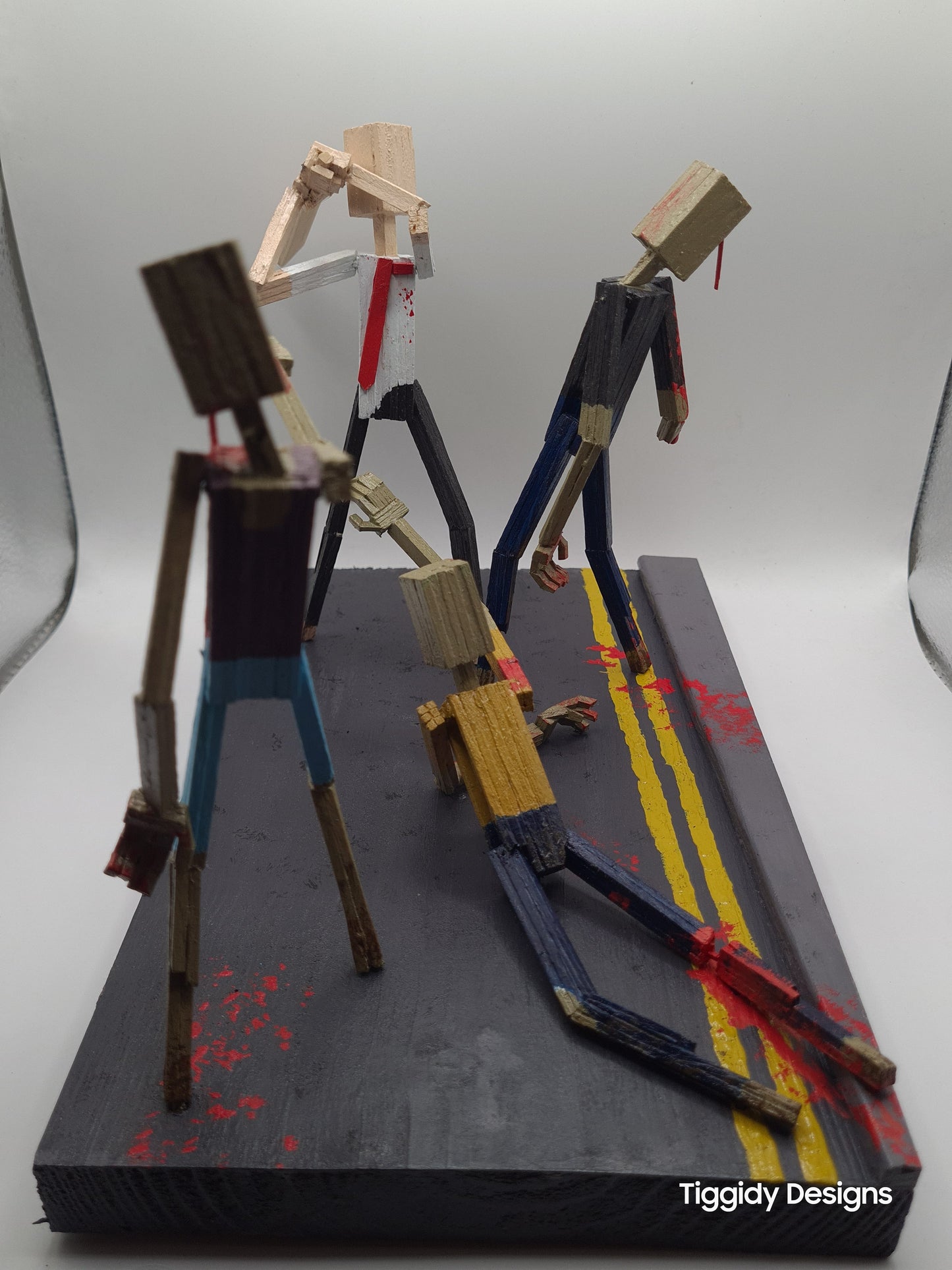 The Battle Of Shaun! - Handcrafted Wooden Matchstick Figures - Gifts, Ornaments and Decor By Tiggidy Designs