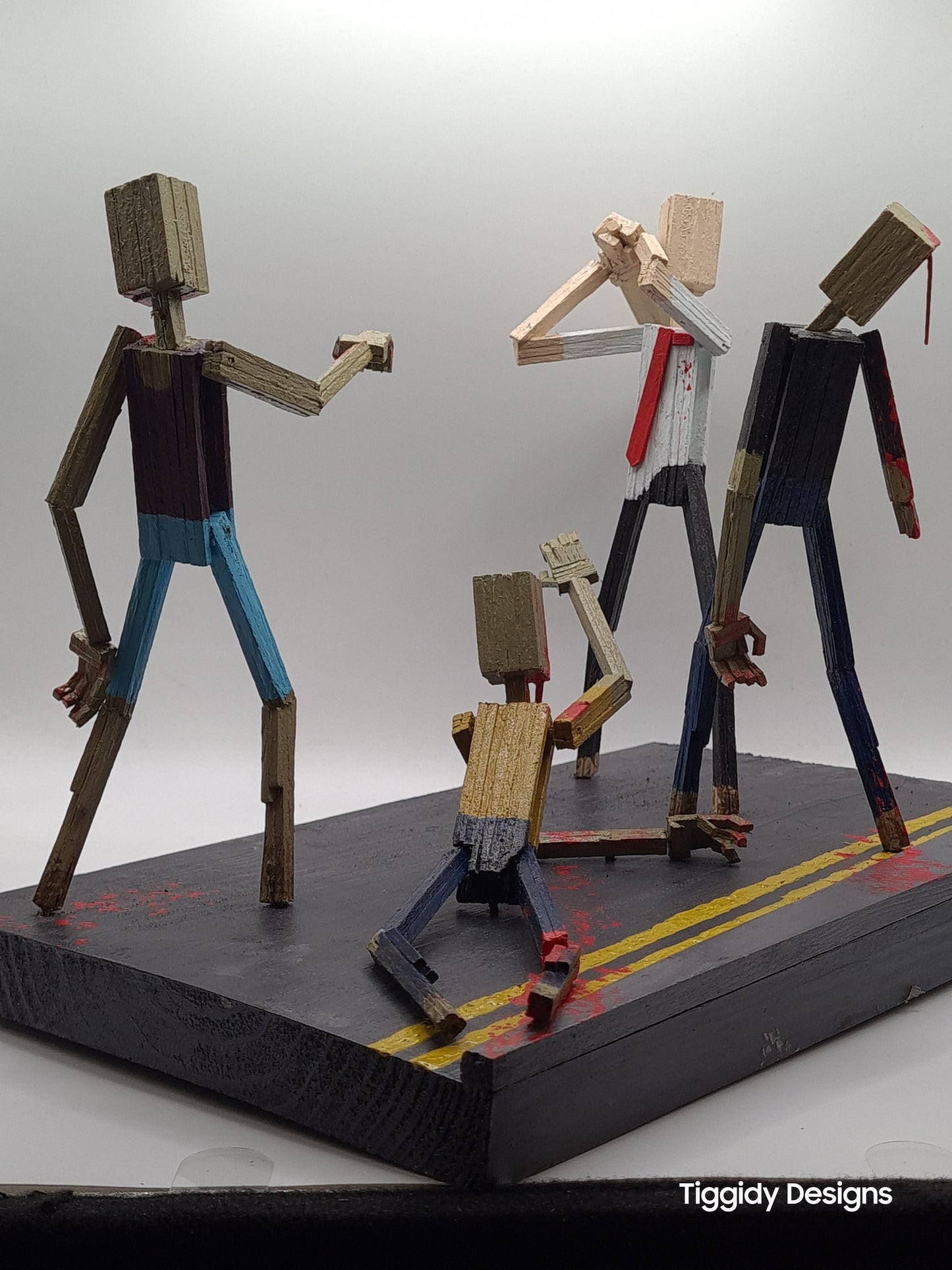 The Battle Of Shaun! - Handcrafted Wooden Matchstick Figures - Gifts, Ornaments and Decor By Tiggidy Designs