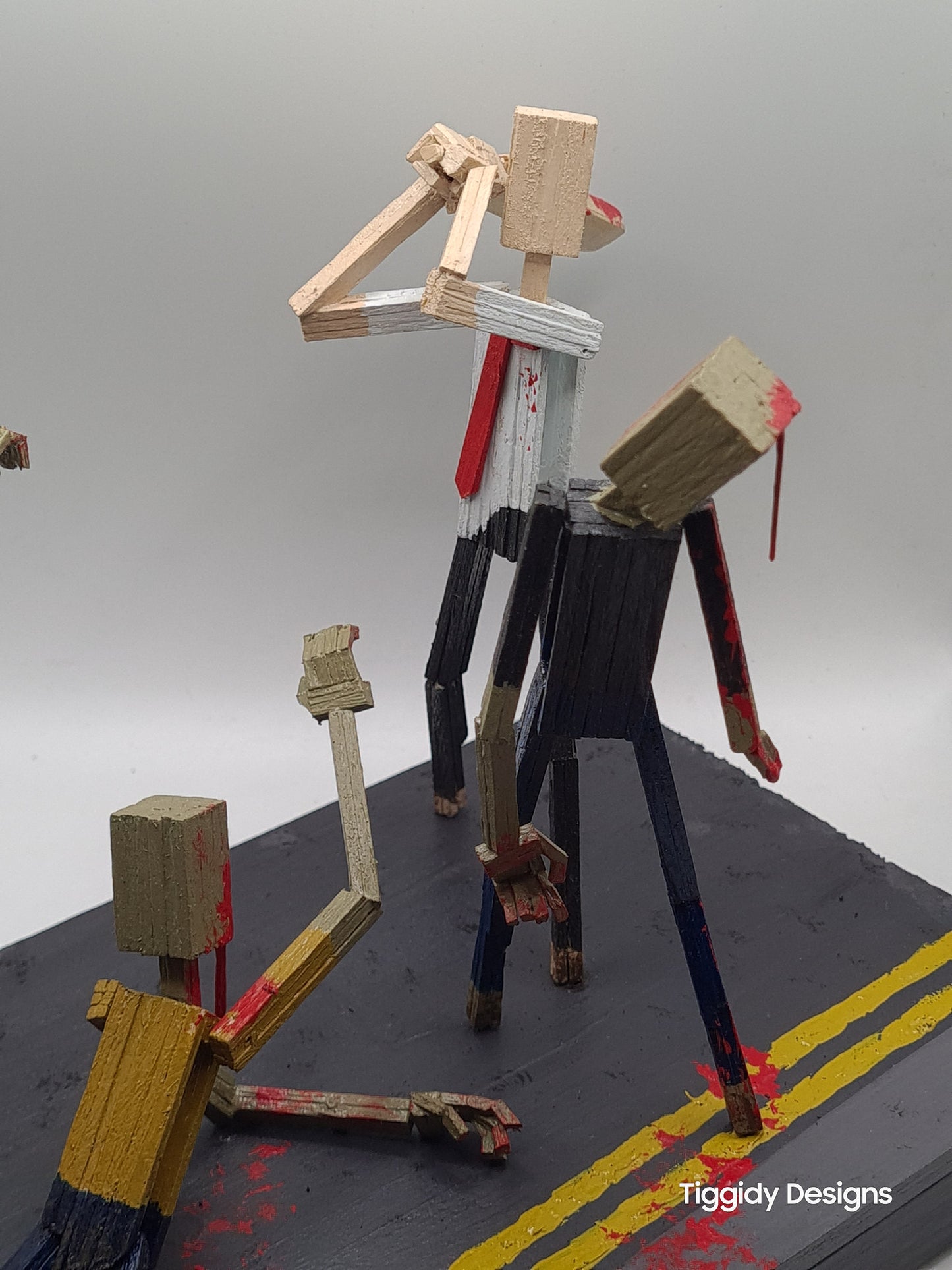 The Battle Of Shaun! - Handcrafted Wooden Matchstick Figures - Gifts, Ornaments and Decor By Tiggidy Designs