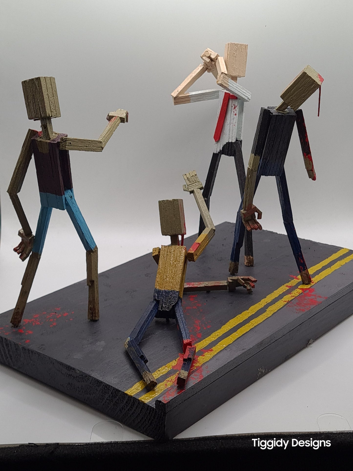 The Battle Of Shaun! - Handcrafted Wooden Matchstick Figures - Gifts, Ornaments and Decor By Tiggidy Designs