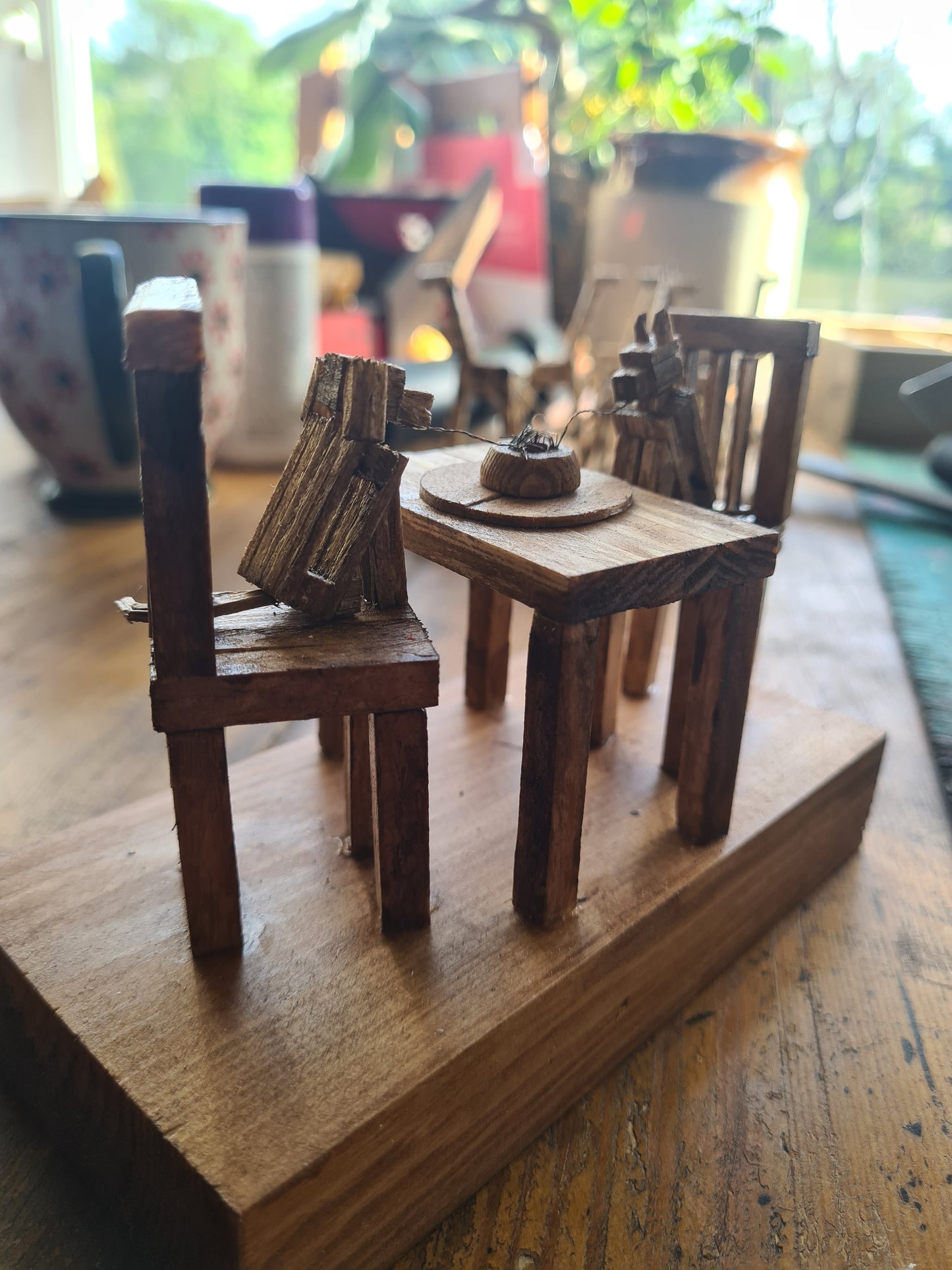 Lady And The Tramp - Handcrafted Wooden Matchstick Figures - Gifts, Ornaments and Decor By Tiggidy Designs