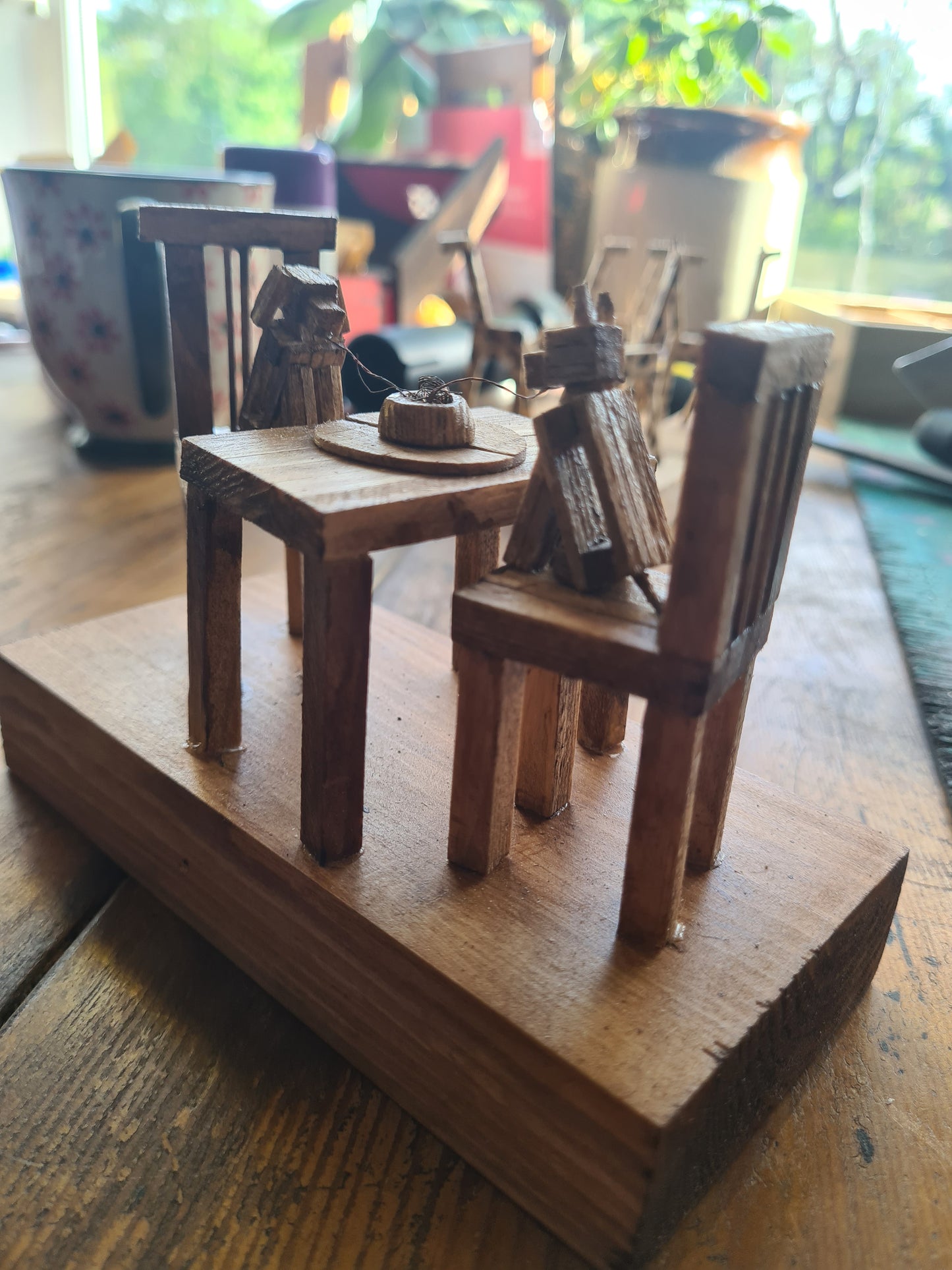 Lady And The Tramp - Handcrafted Wooden Matchstick Figures - Gifts, Ornaments and Decor By Tiggidy Designs