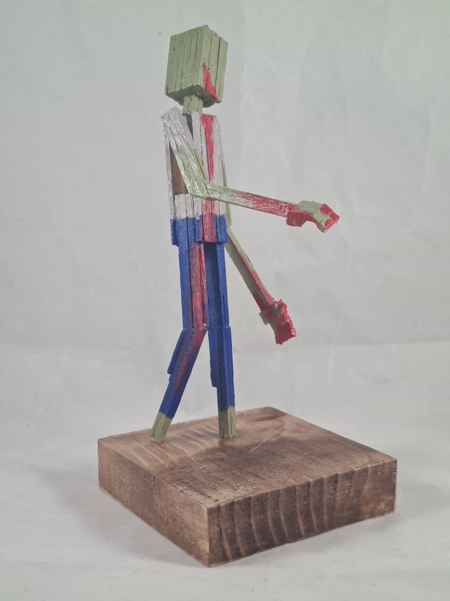 Roaming Zombie One - Handcrafted Wooden Matchstick Figures - Gifts, Ornaments and Decor By Tiggidy Designs