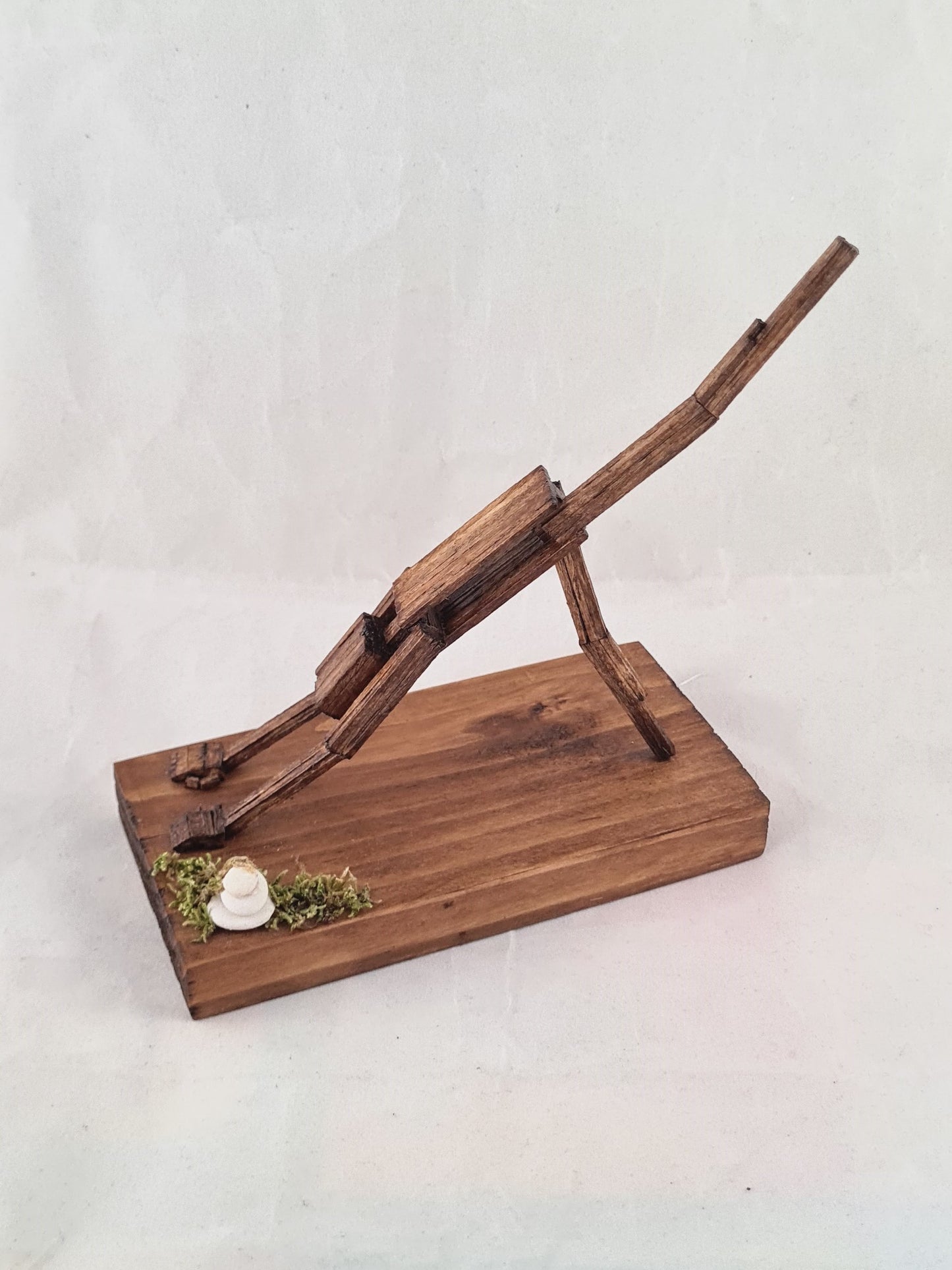 Downward Facing Dog Split - Handcrafted Wooden Matchstick Figures - Gifts, Ornaments and Decor By Tiggidy Designs