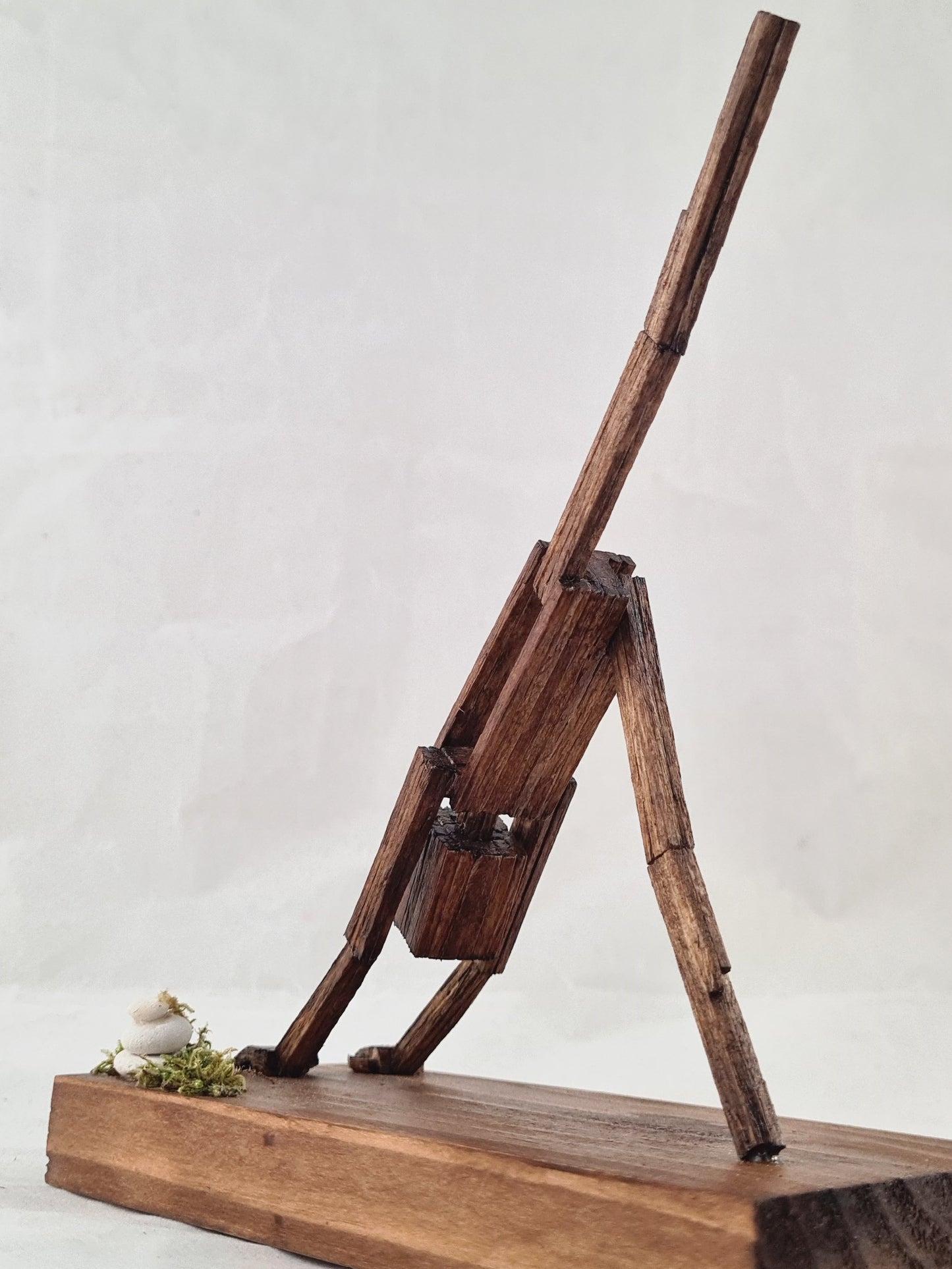 Downward Facing Dog Split - Handcrafted Wooden Matchstick Figures - Gifts, Ornaments and Decor By Tiggidy Designs