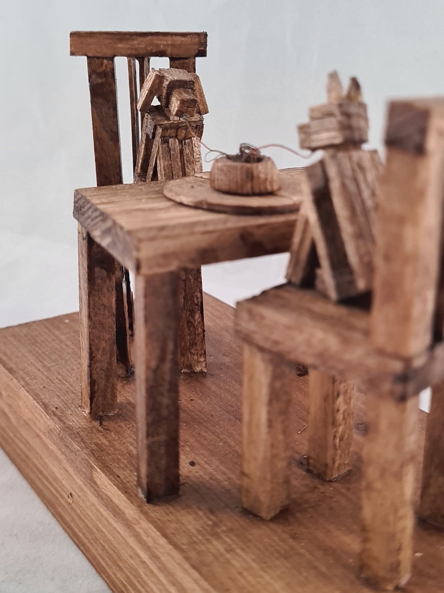 Lady And The Tramp - Handcrafted Wooden Matchstick Figures - Gifts, Ornaments and Decor By Tiggidy Designs