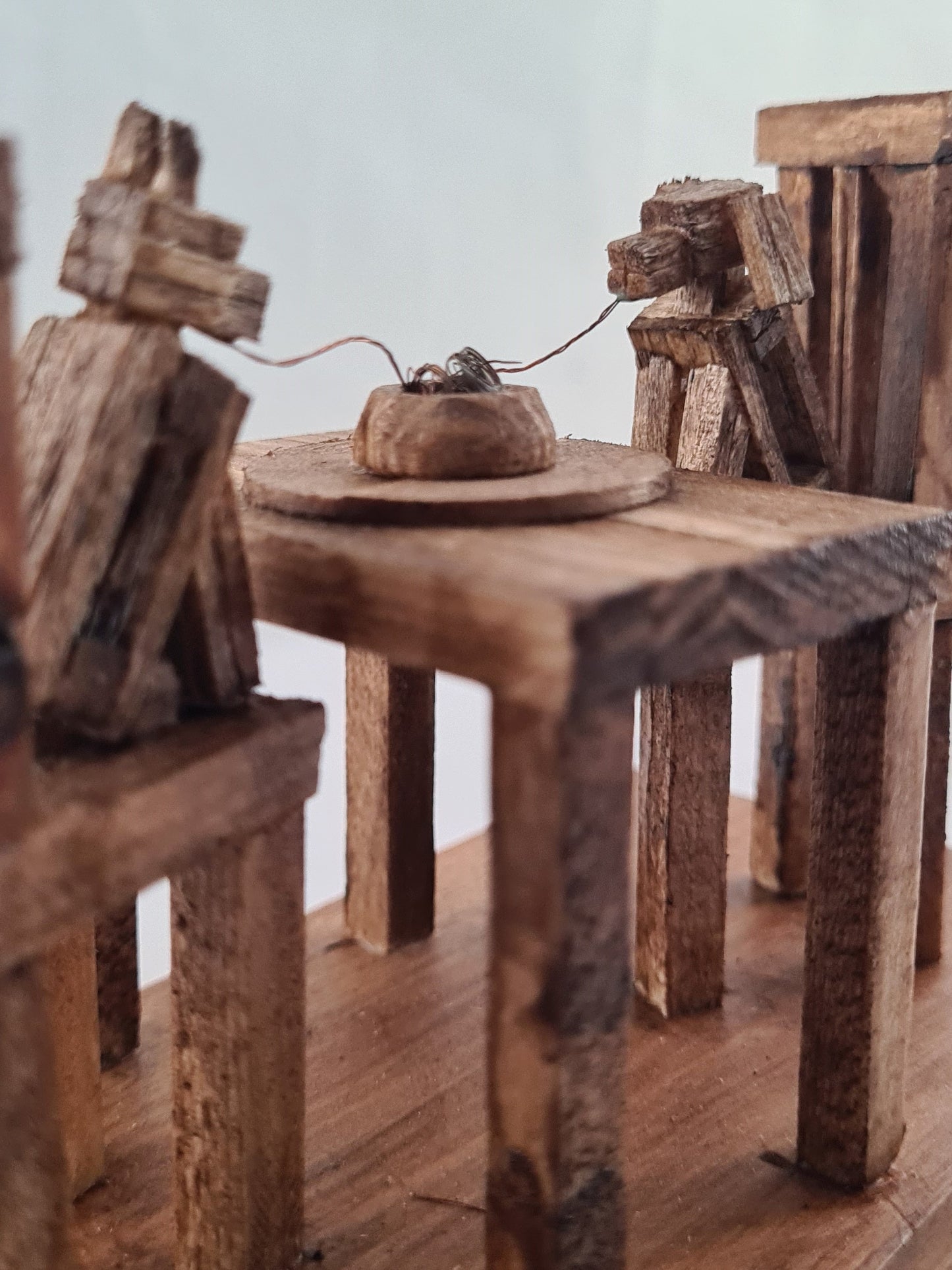 Lady And The Tramp - Handcrafted Wooden Matchstick Figures - Gifts, Ornaments and Decor By Tiggidy Designs