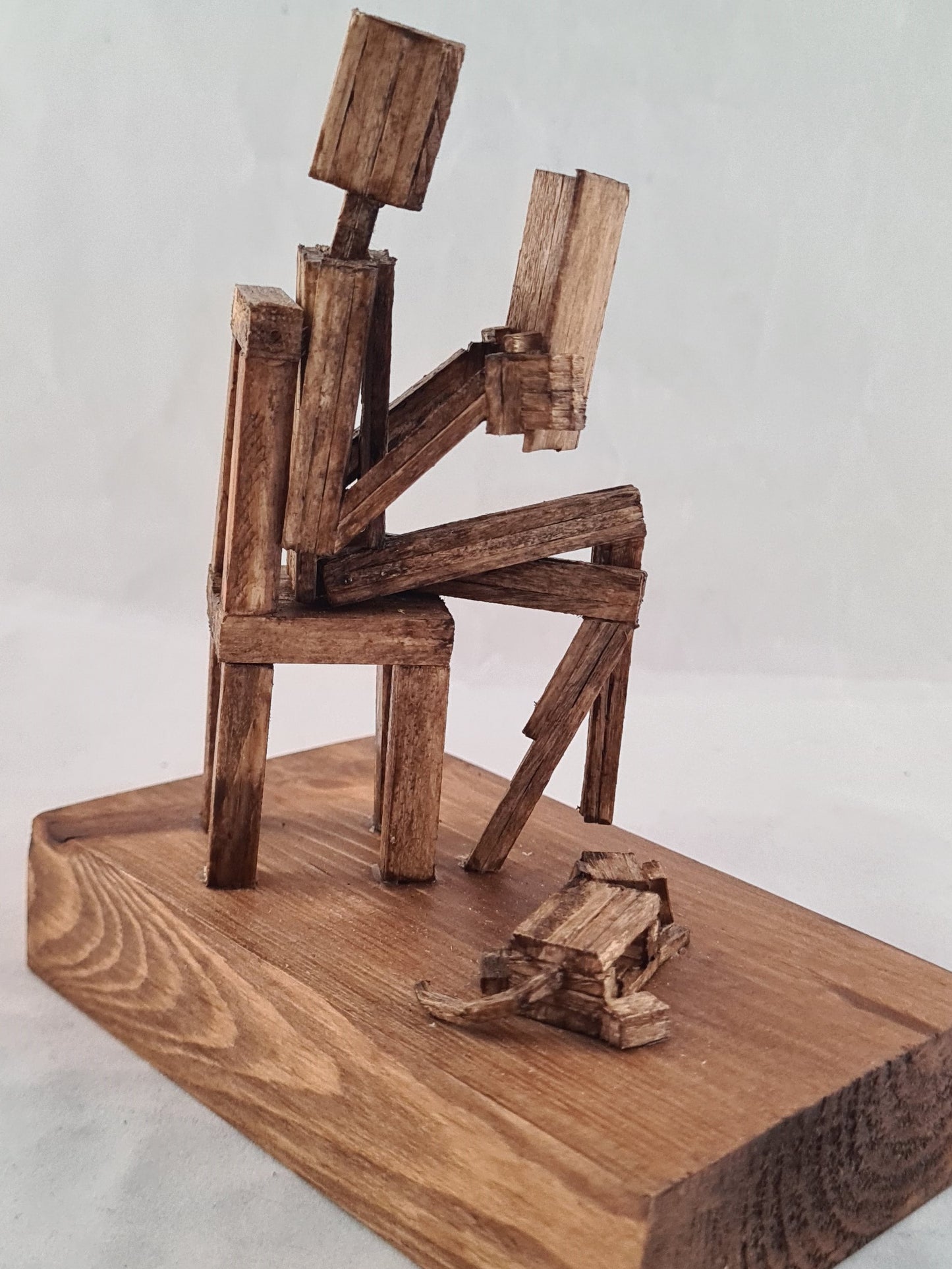 Good Book And A Good Boy - Handcrafted Wooden Matchstick Figures - Gifts, Ornaments and Decor By Tiggidy Designs