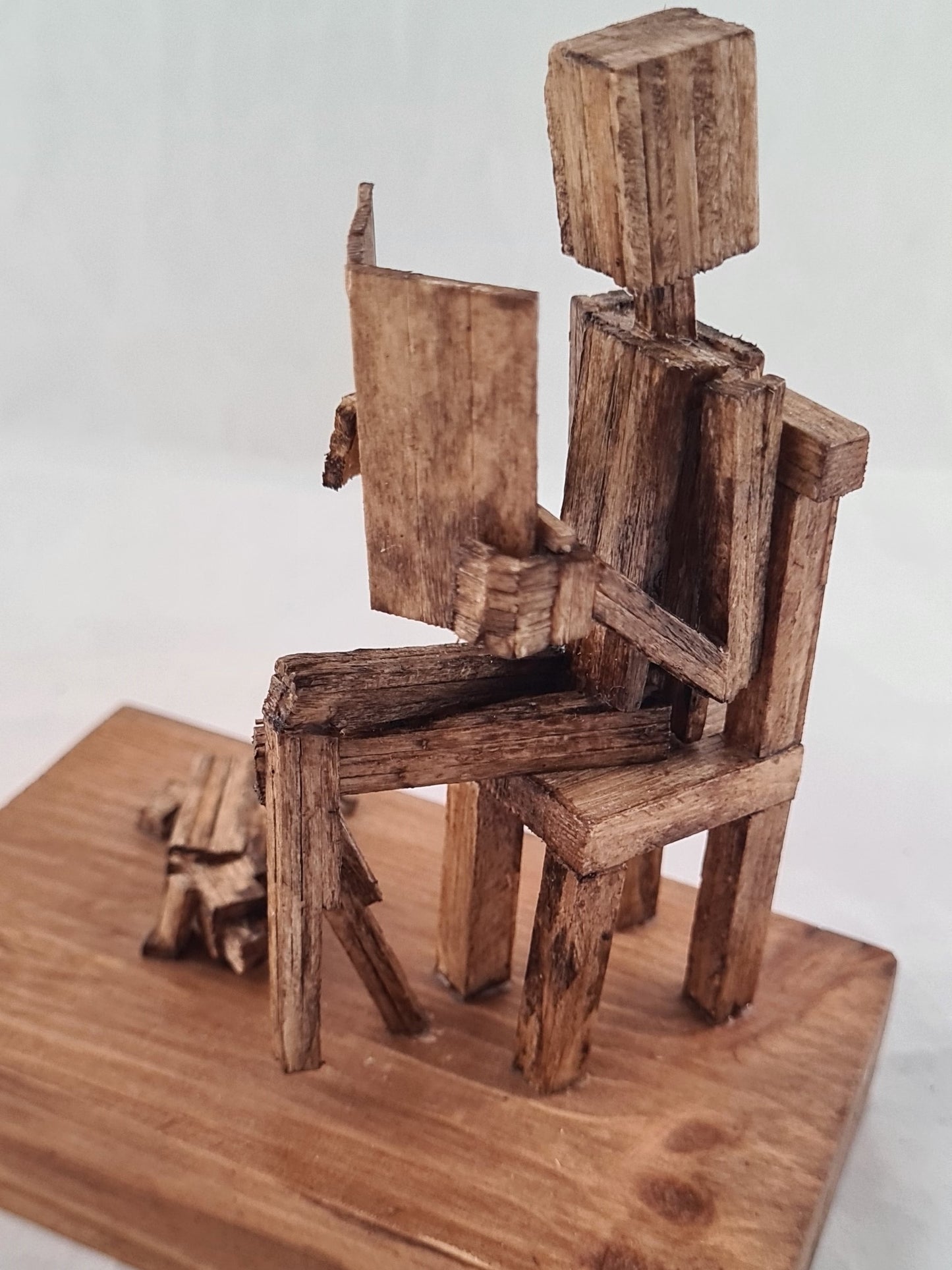 Good Book And A Good Boy - Handcrafted Wooden Matchstick Figures - Gifts, Ornaments and Decor By Tiggidy Designs