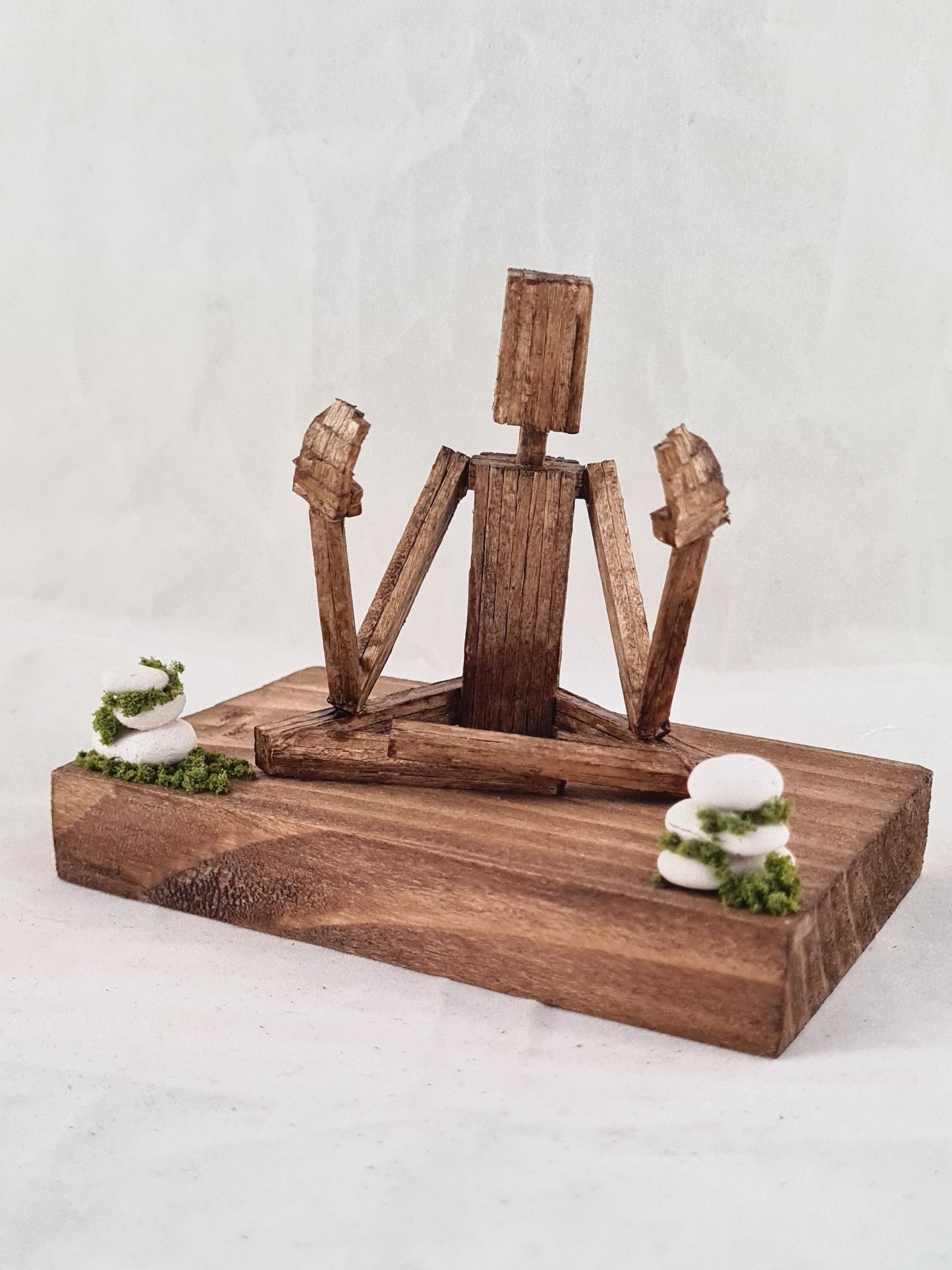Lotus Pose/Sukhasana - Handcrafted Wooden Matchstick Figures - Gifts, Ornaments and Decor By Tiggidy Designs