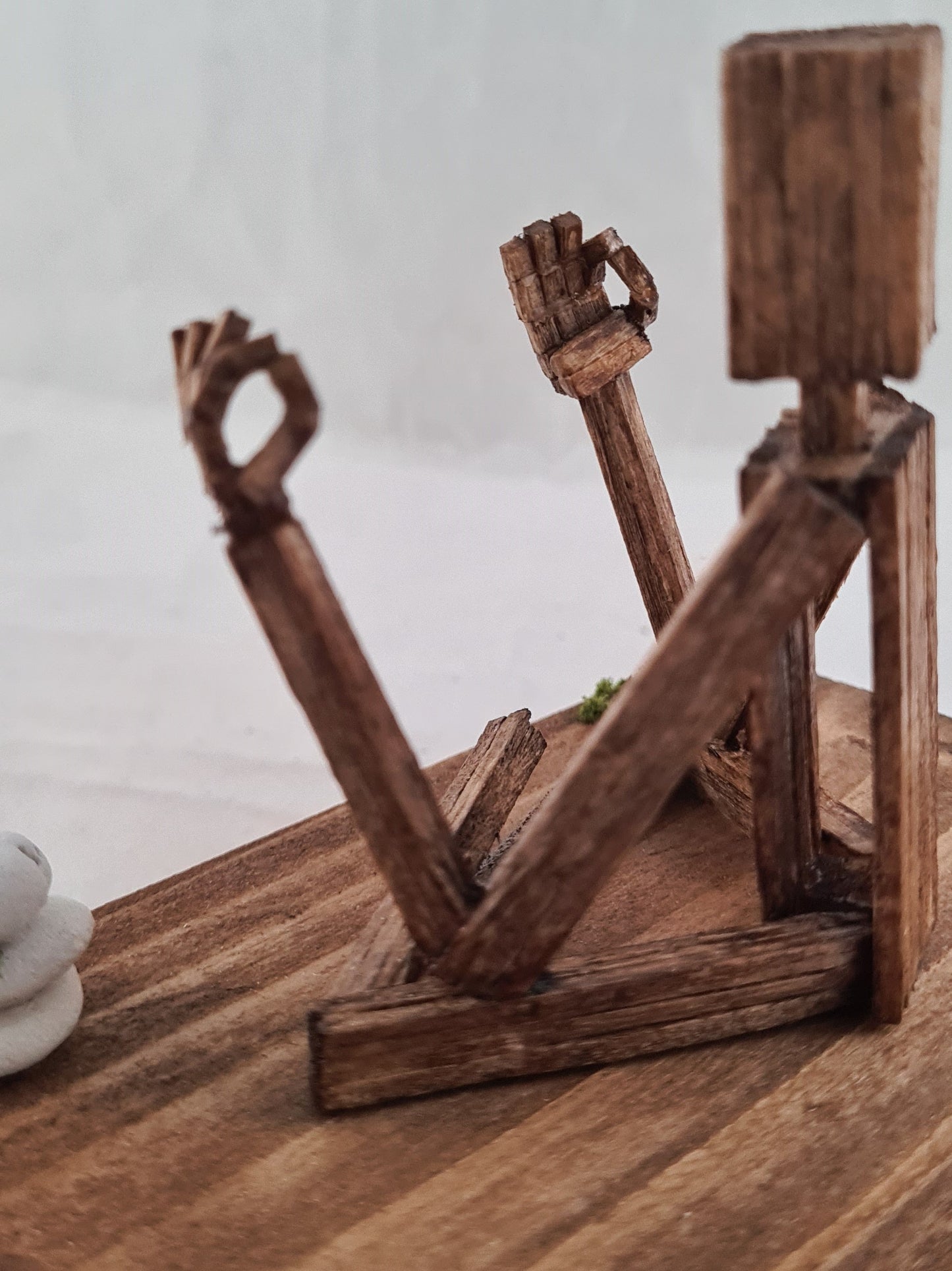 Lotus Pose/Sukhasana - Handcrafted Wooden Matchstick Figures - Gifts, Ornaments and Decor By Tiggidy Designs