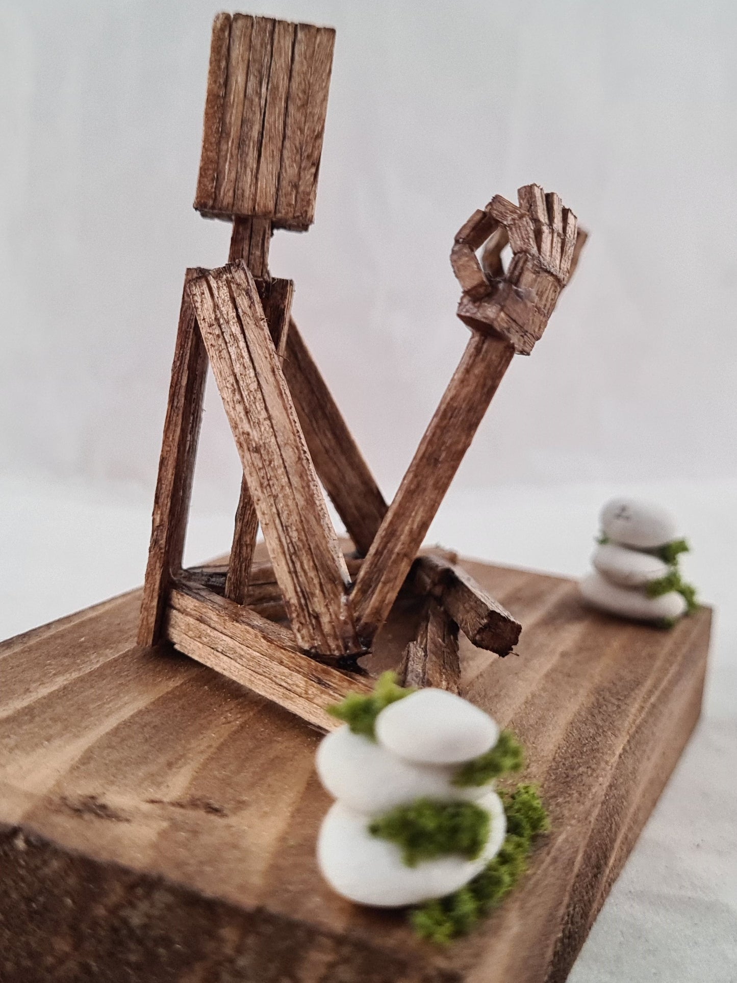 Lotus Pose/Sukhasana - Handcrafted Wooden Matchstick Figures - Gifts, Ornaments and Decor By Tiggidy Designs