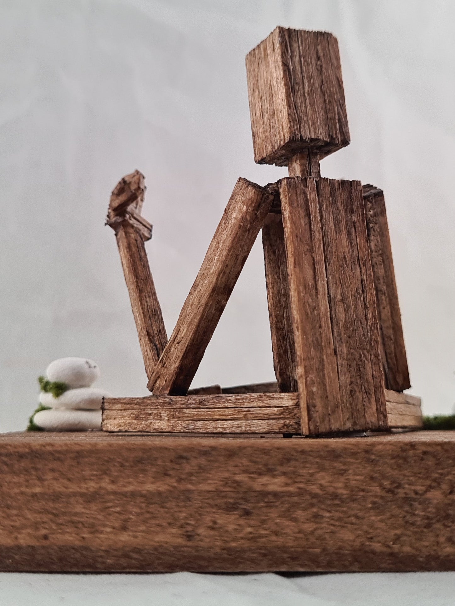 Lotus Pose/Sukhasana - Handcrafted Wooden Matchstick Figures - Gifts, Ornaments and Decor By Tiggidy Designs