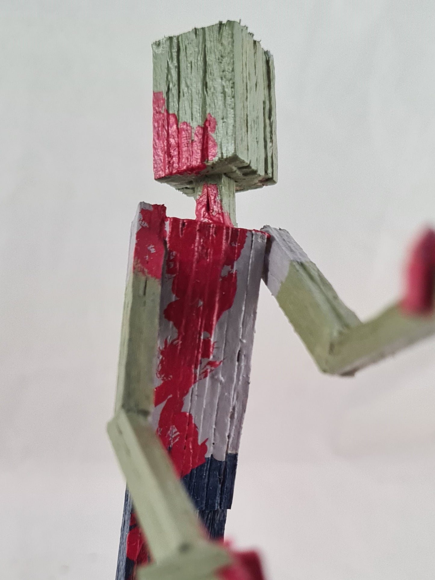 Roaming Zombie One - Handcrafted Wooden Matchstick Figures - Gifts, Ornaments and Decor By Tiggidy Designs