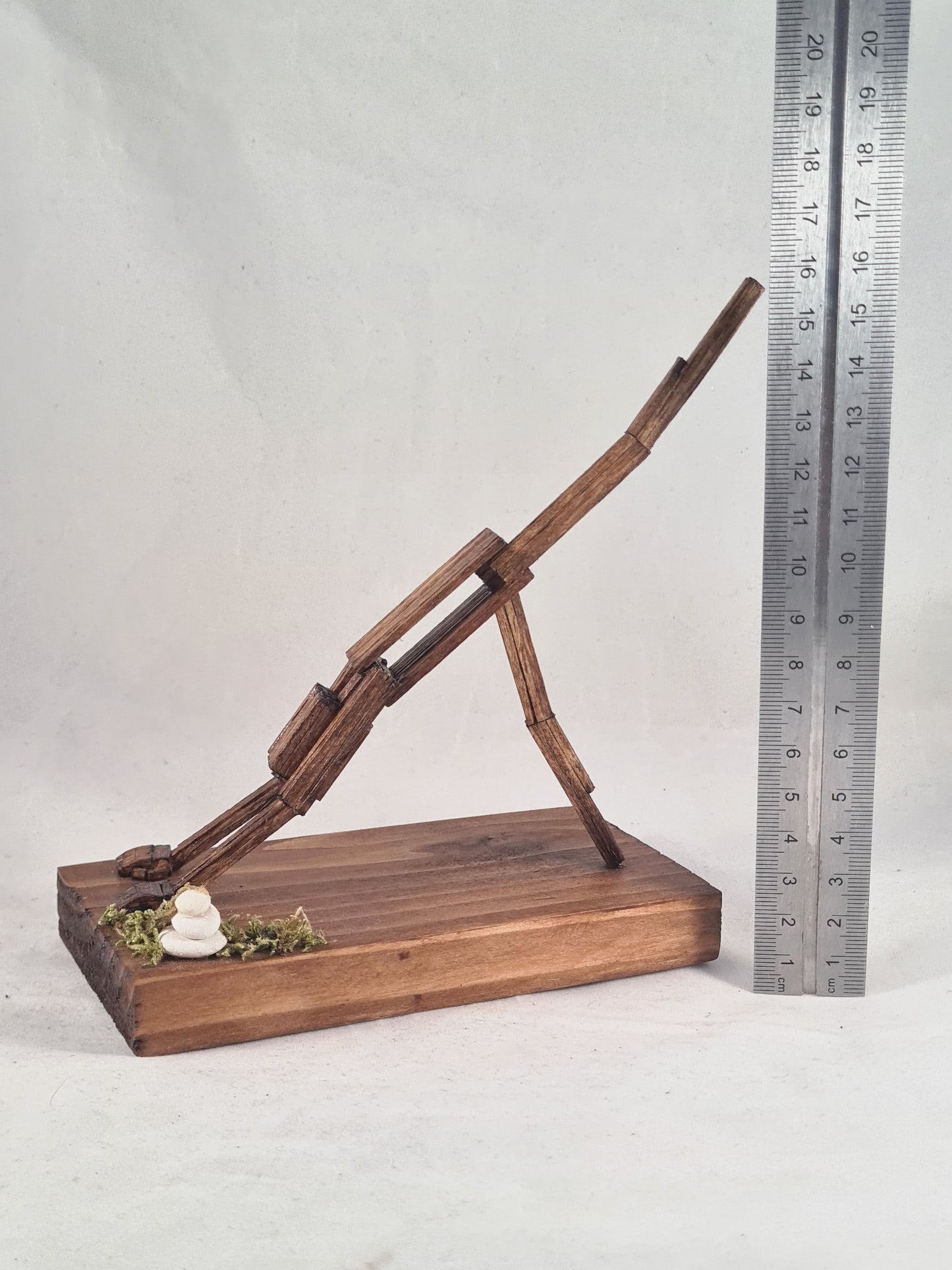 Downward Facing Dog Split - Handcrafted Wooden Matchstick Figures - Gifts, Ornaments and Decor By Tiggidy Designs